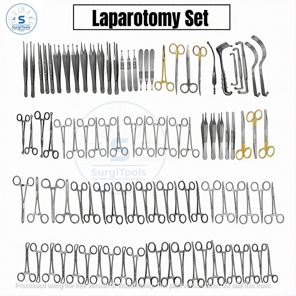 108 Pcs Basic Laparotomy Instrument Set Stainless Steel Surgical Kit