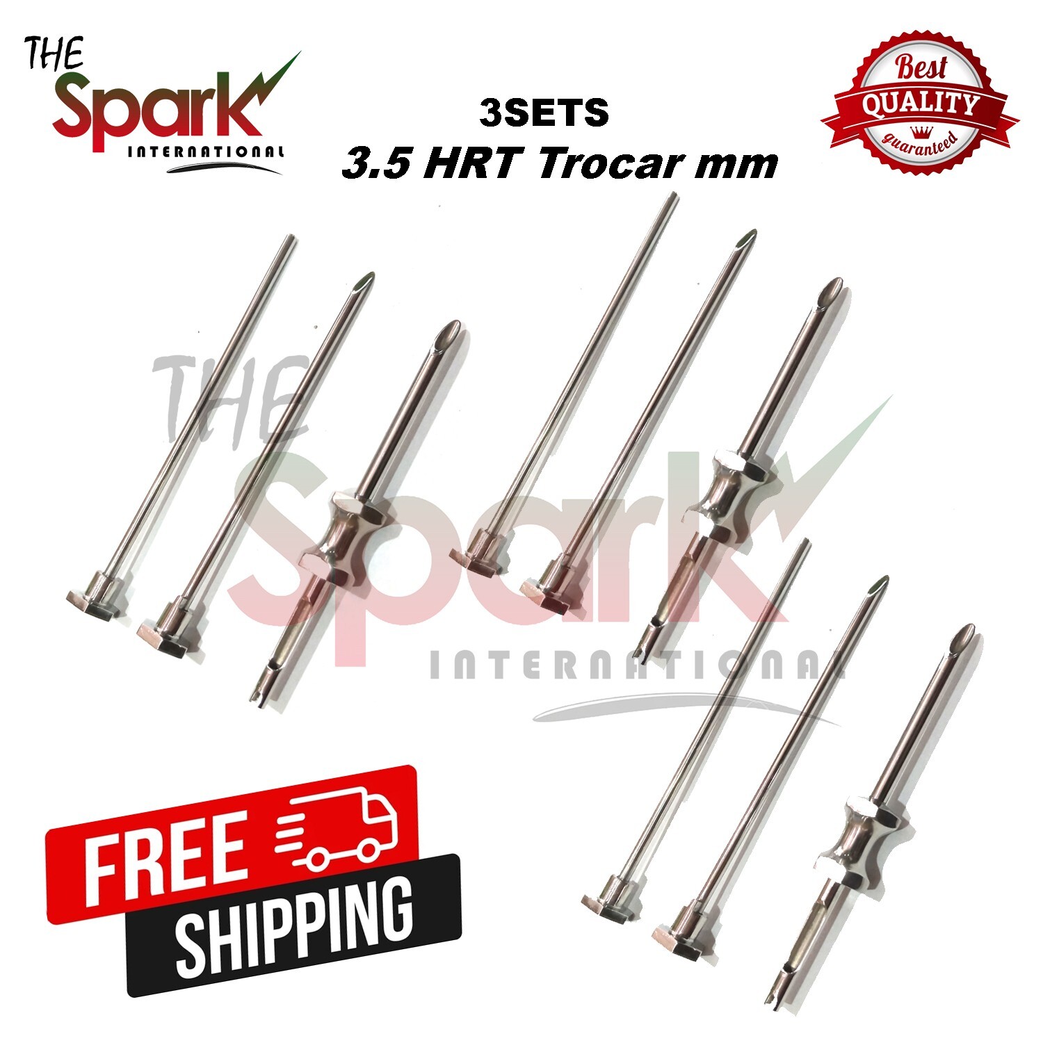 HRT Trocar 3.5 mm and 4.5mm Hormone Replacement Pellet Insertion Kit 6 Sets
