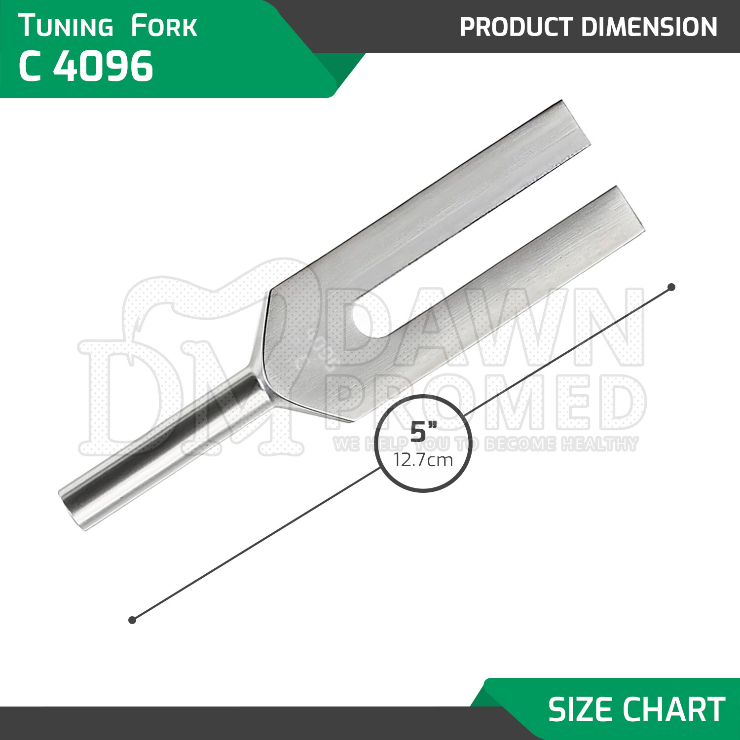 Tuning Fork For C 4096 ENT Healing Therapy Diagnostic Exam Medical Inst German G