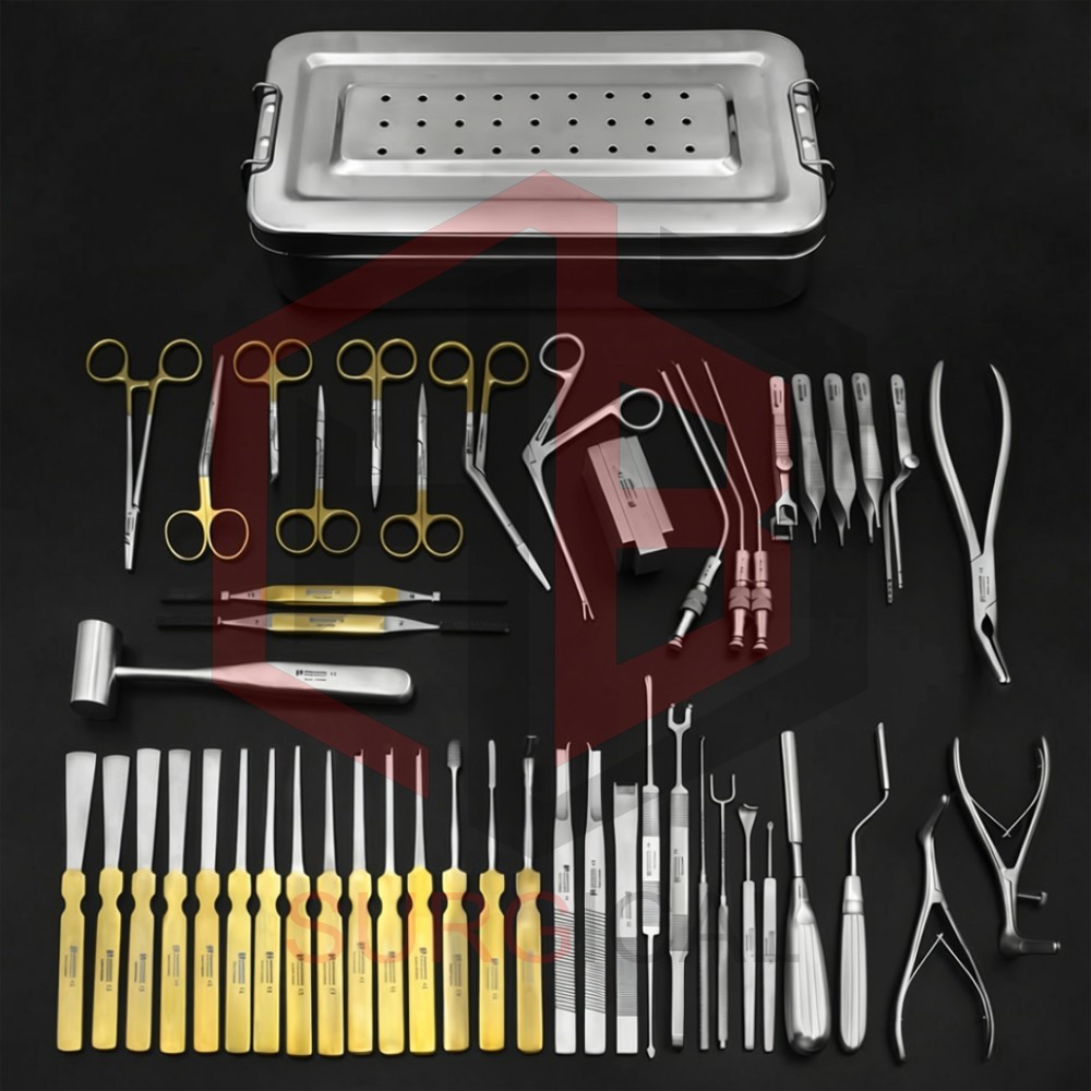 Rhinoplasty Instruments Set of 50 Pcs, Complete Set of Nasal Surgery Tools