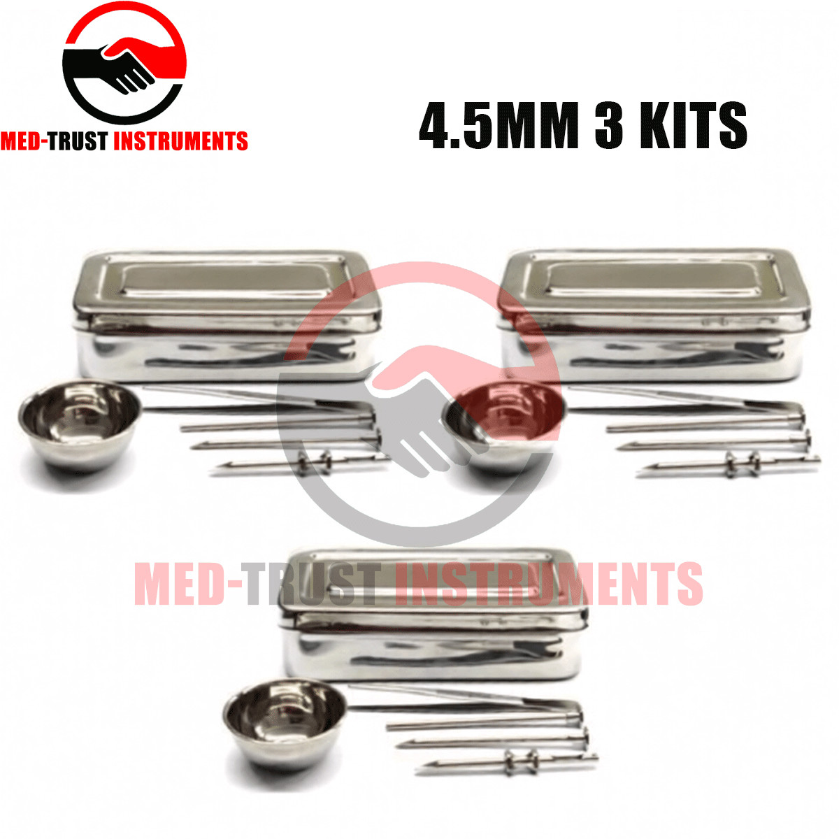 3 HRT Trocar kit 4.5mm 3 kits ,Hormone Replacement Pellet Insertion Kit 3 Sets