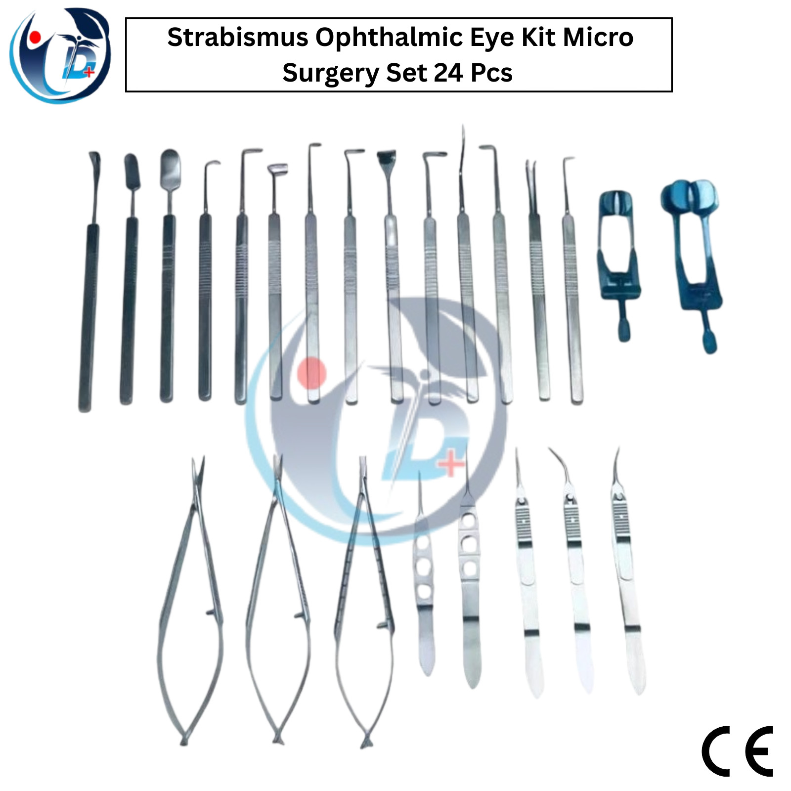 Strabismus Ophthalmic Eye Kit Micro Surgery Surgical Instruments Set 24 Pcs Set