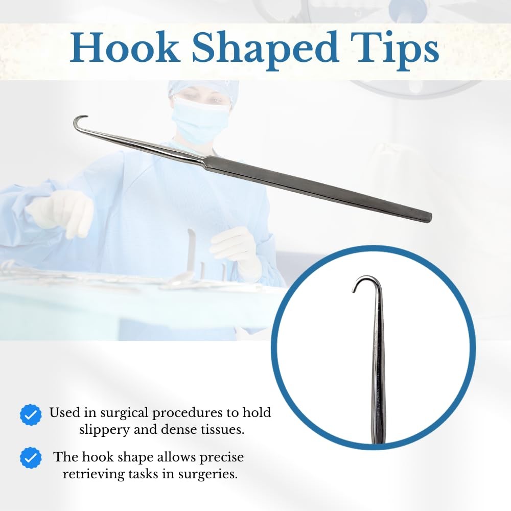 1 PCS Round Hook 6 Inch Length Laboratory Instrument Stainless Steel Tool