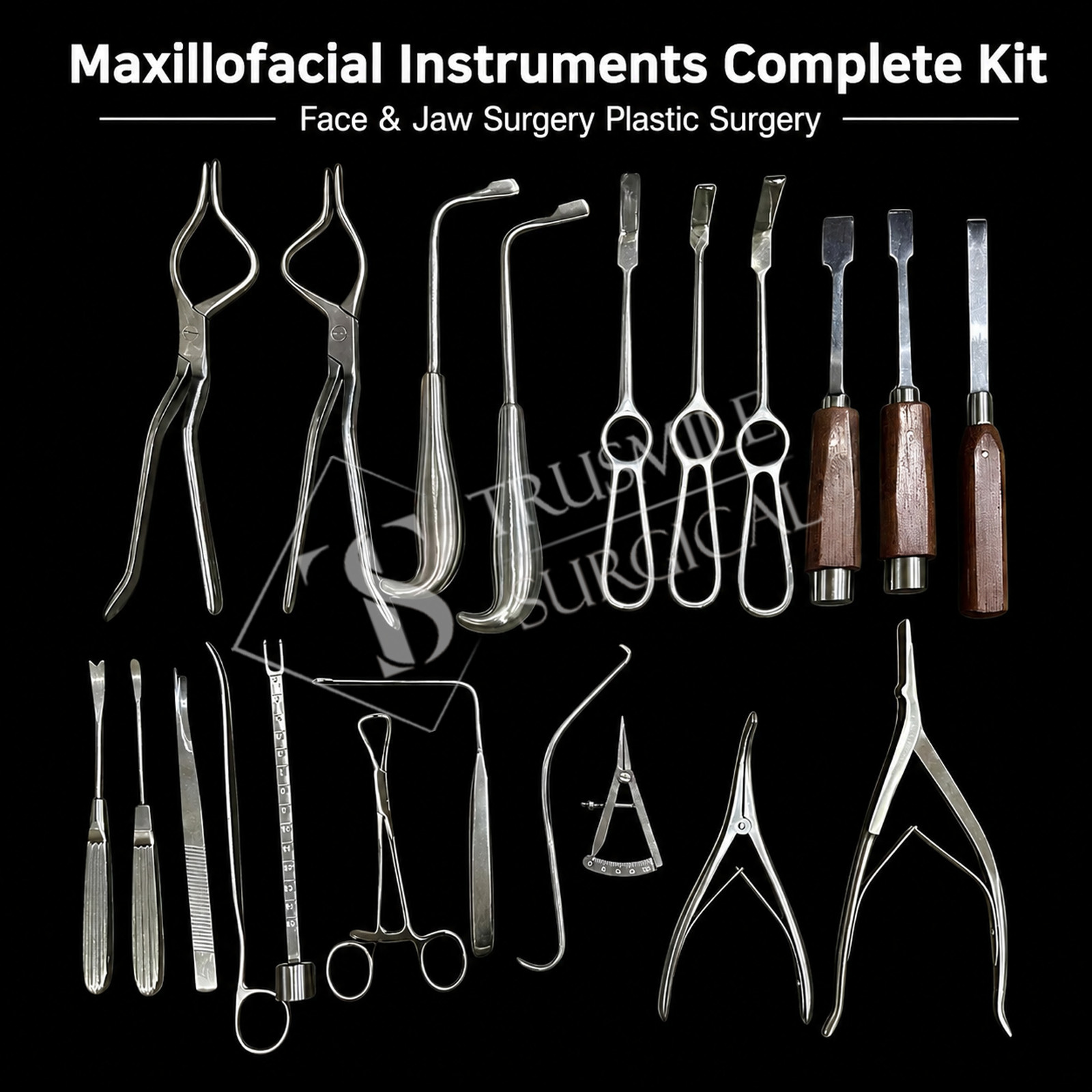 Maxillofacial Instruments Complete Kit Face & Jaw Surgery Plastic Surgery