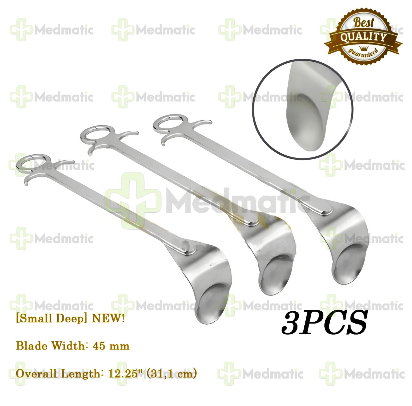 3 Pcs Small Browne Deltoid Retractor Orthopedic Surgical Instruments Set