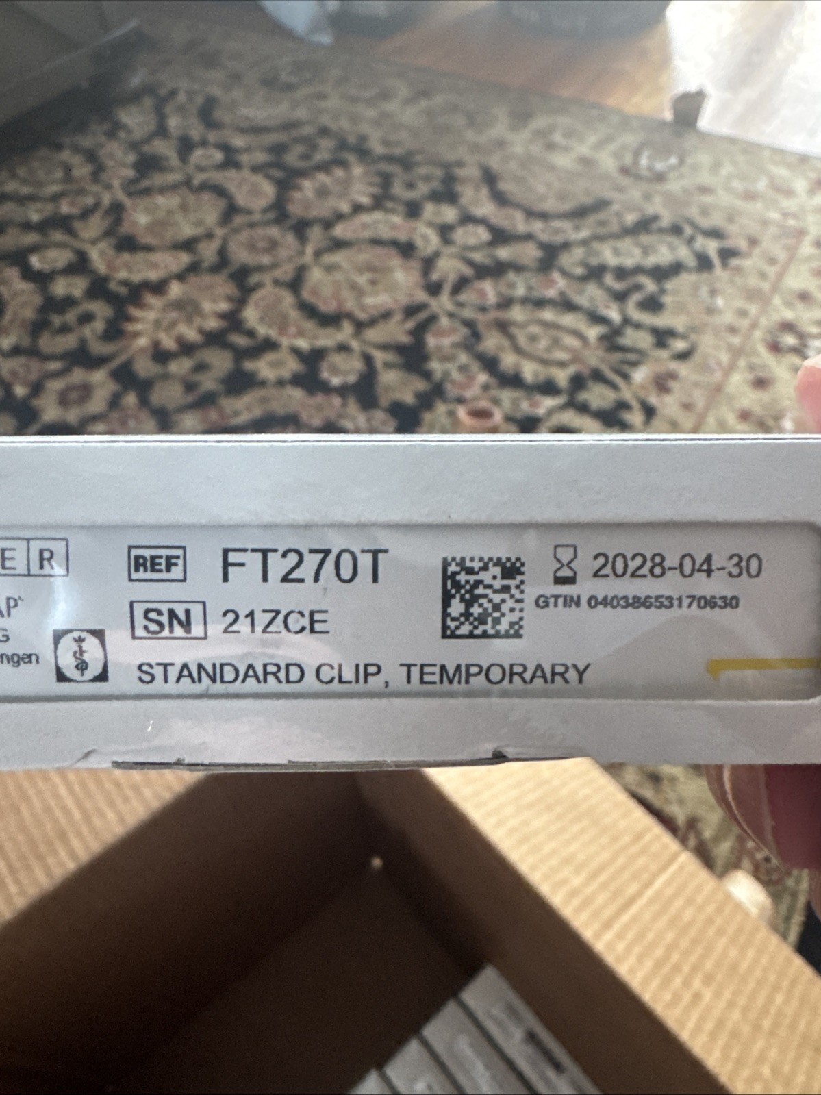 Aesculap Yasargil, Aneurysm Clip, Standard, Temporary, Titanium – FT270T