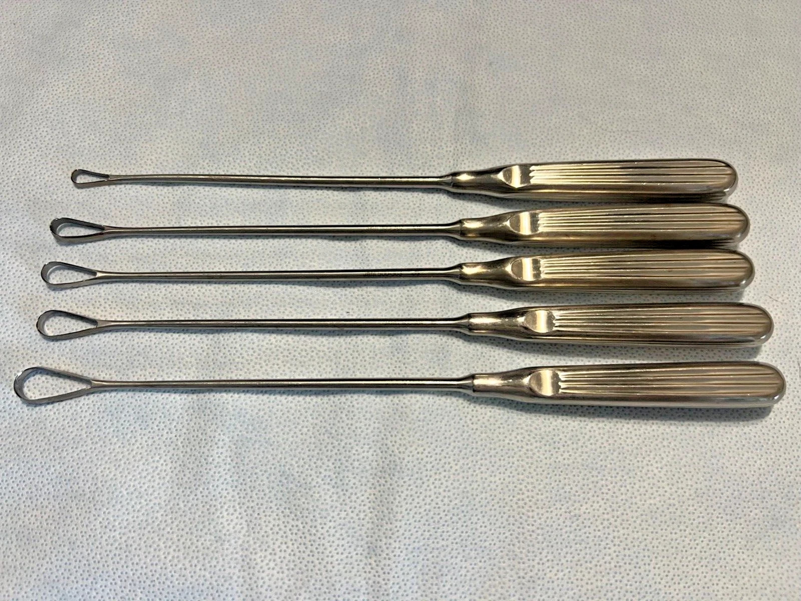 Set Of 5 Jarit Uterine Sims Uterine Curette Set 11″ Sizes 0, 2, 3, 4, 5, 6 OBGYN