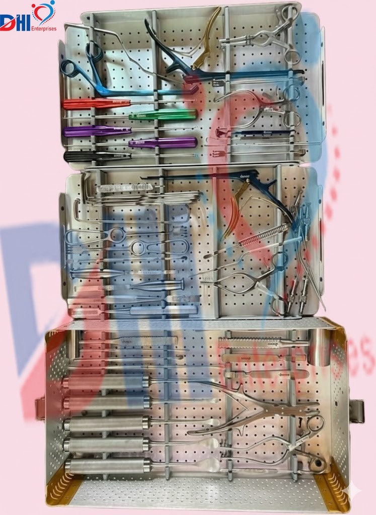 Orthopedic Lumbar Spinal Surgery Instrument set With Alminum Box High Quality DH