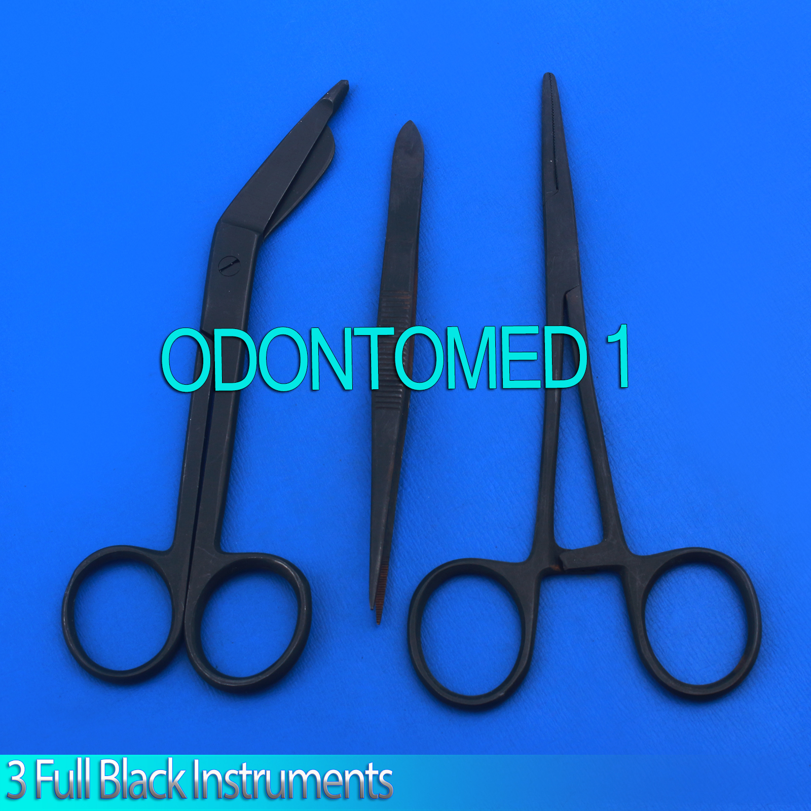 3 Full Black Instruments Surgical Dental Instruments