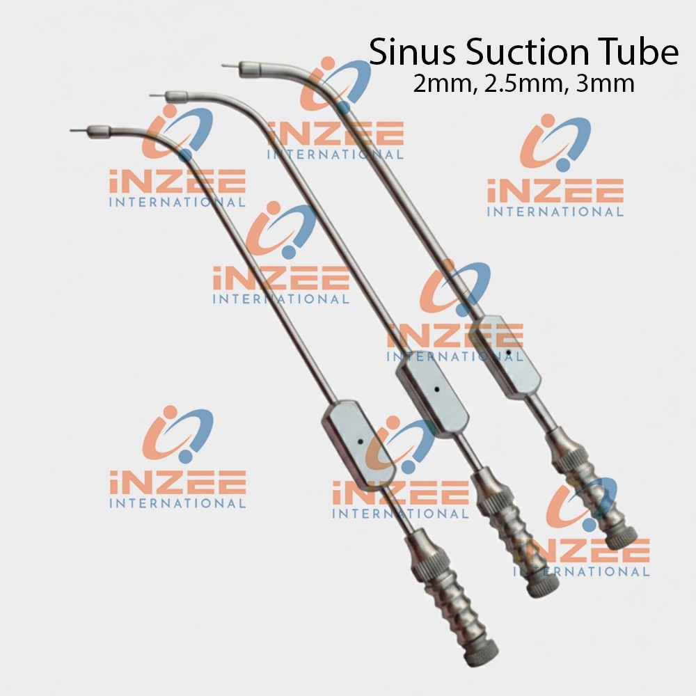 Sinus Suction Tube 2mm, 2.5mm, 3mm Set Of 3 Nasal Surgery Ent Instruments