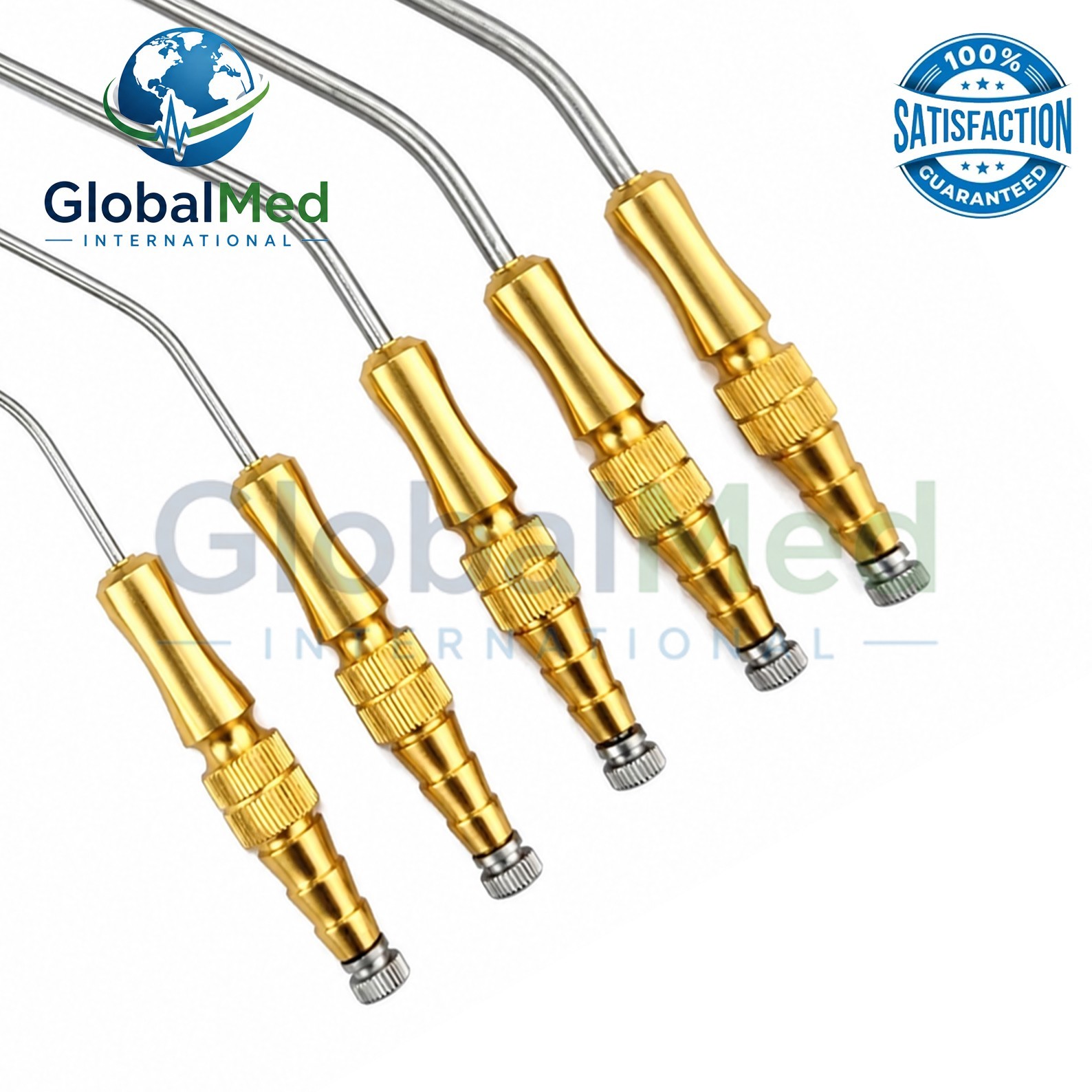 Frazier Suction Tube With Atraumatic Tip 6 To 14FR 5 PCs Set Surgical Instrument