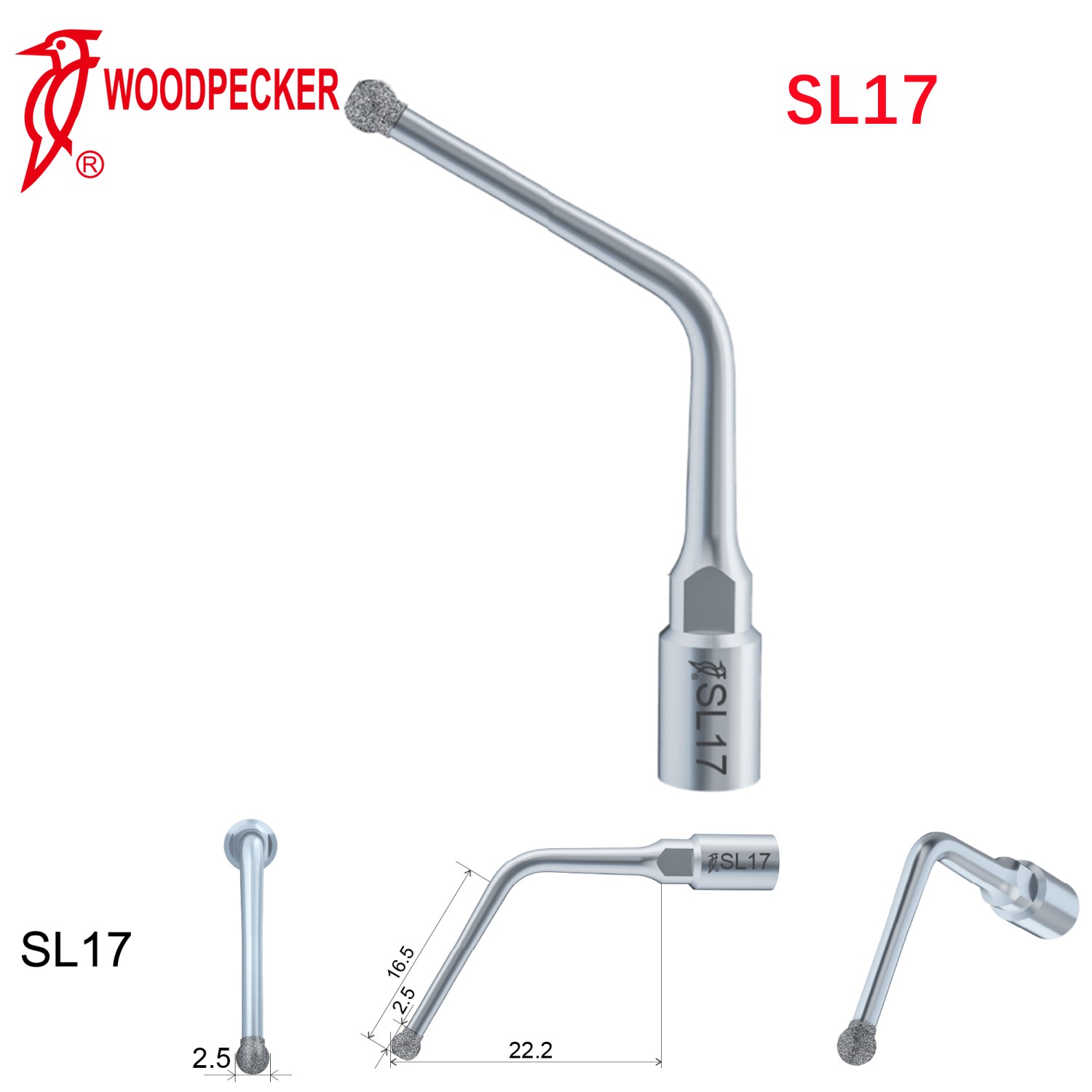 Woodpecker Dental Perio Bone Surgery Tips SL17 for Surgic Smart & AI Surgery
