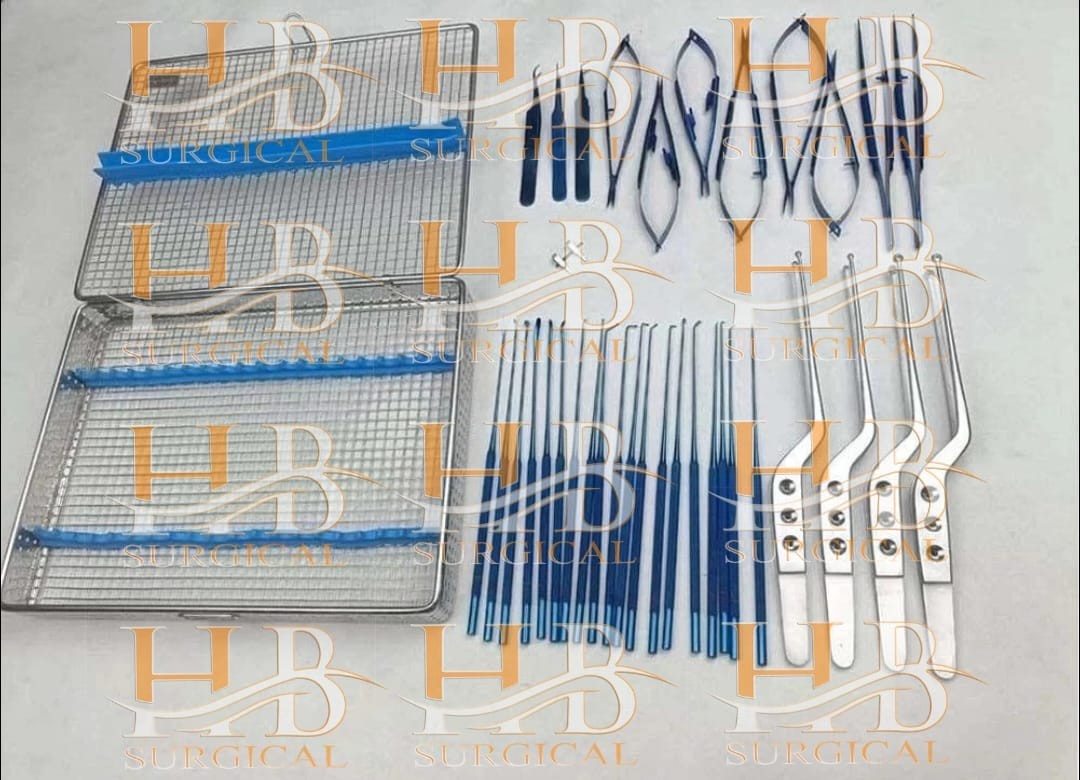 Micro surgery instruments set Neuro Surgical Titanium coated Instrument