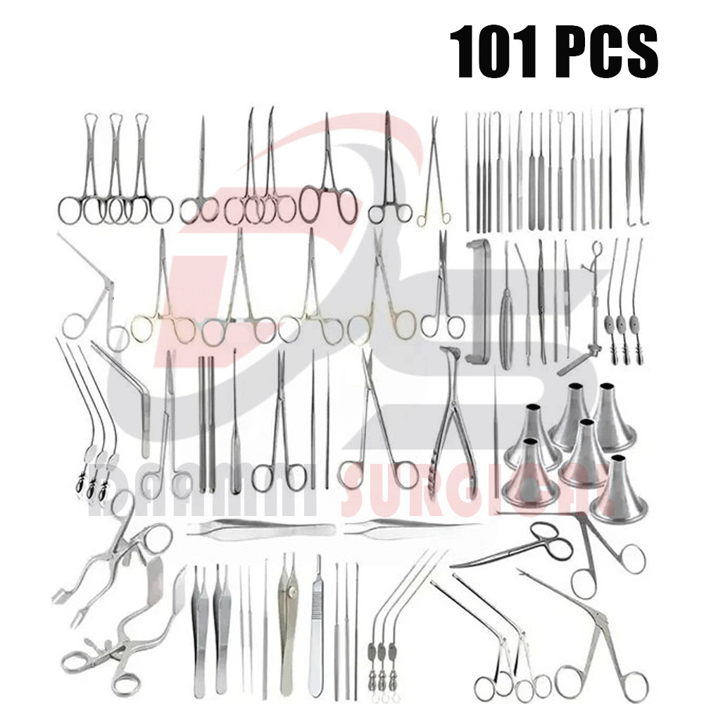 Tympanoplasty Instruments 101 PCs Set Micro Ear Surgery ENT Instruments