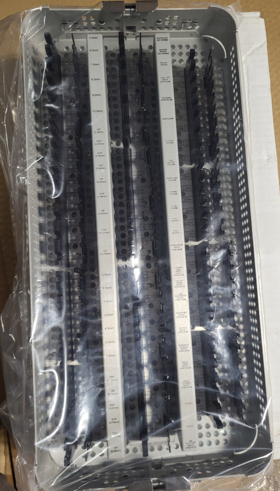 DEPUY SYNTHES Various Instrument Storage Tray Only No Tools NEW