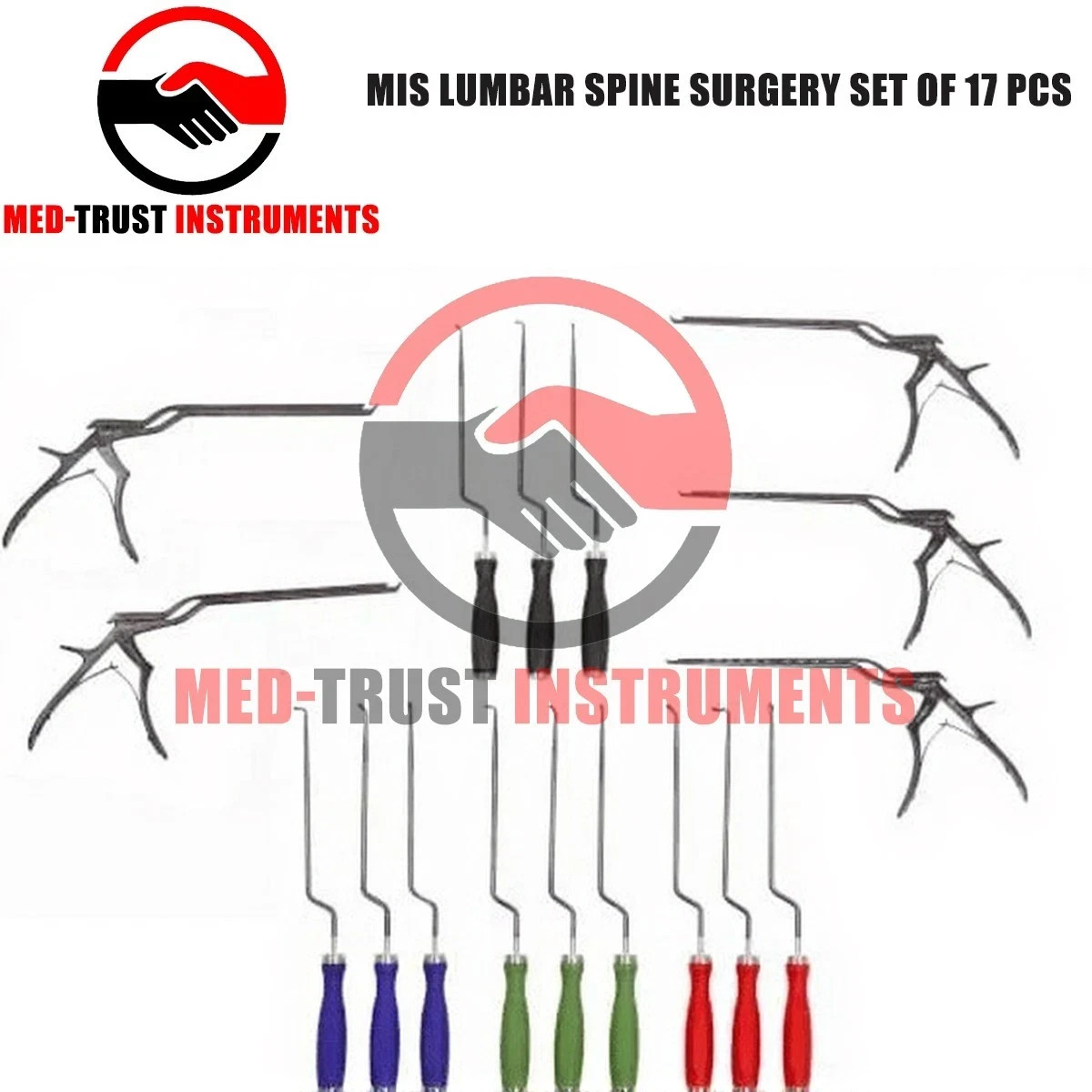 MIS Lumbar Spine Surgery Curettes & Kerrison Rongeur Set of 17 pcs Best Quality