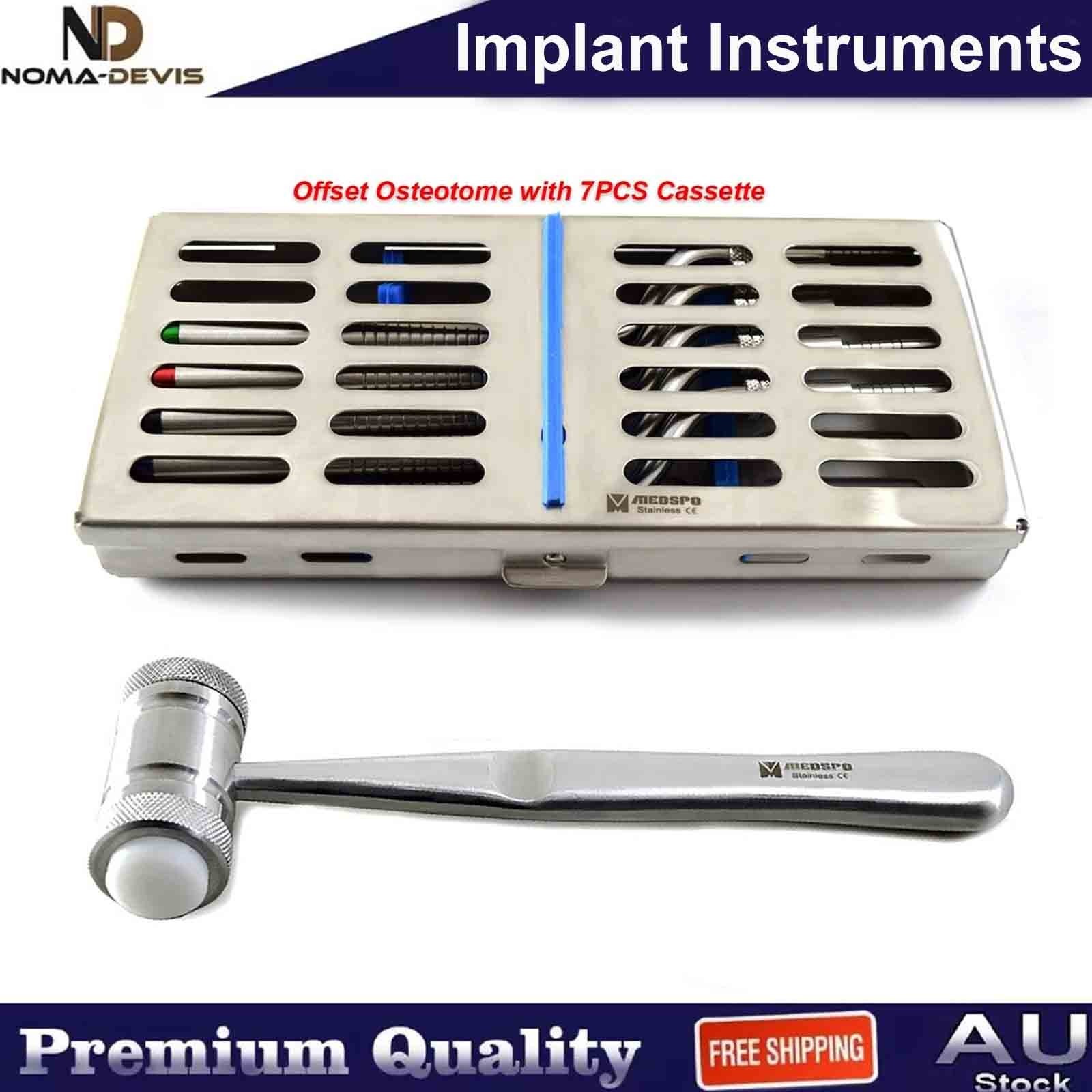 Dental Implant Osteotomes Sinus Lift Bone Spreading Mead Mallet With Cassette