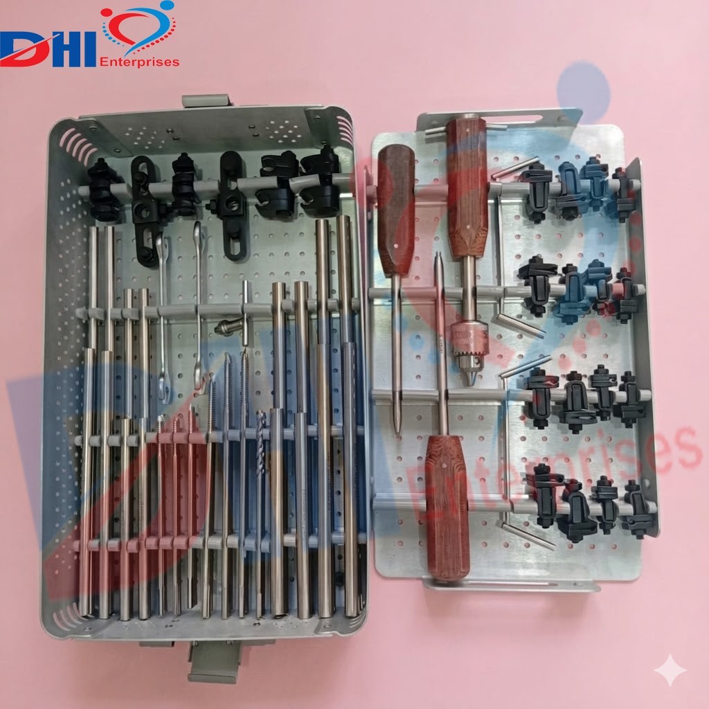 External Fixator 3.5mm-5.0mm orthopedic complete instruments set With Box