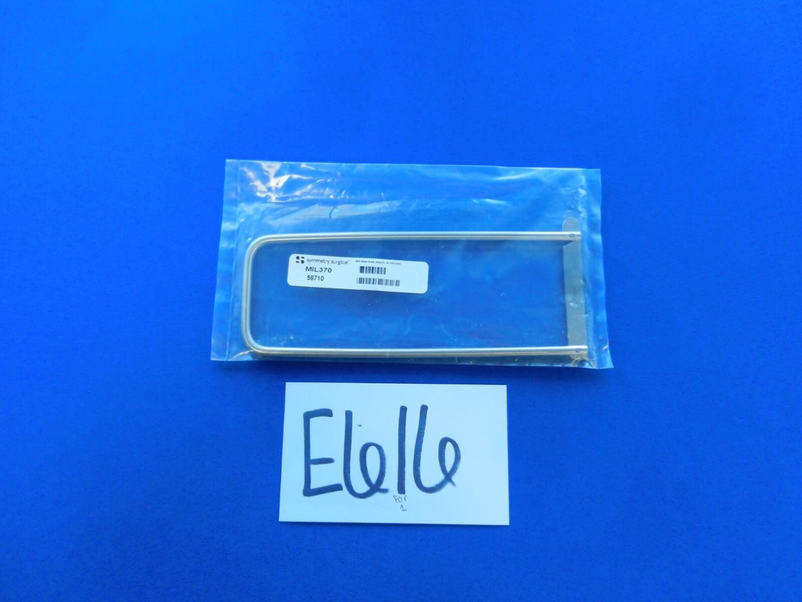 E616 *NEW* Symmetry Surgical 3×8″ Ring Holder Instrument with Lock MIL370