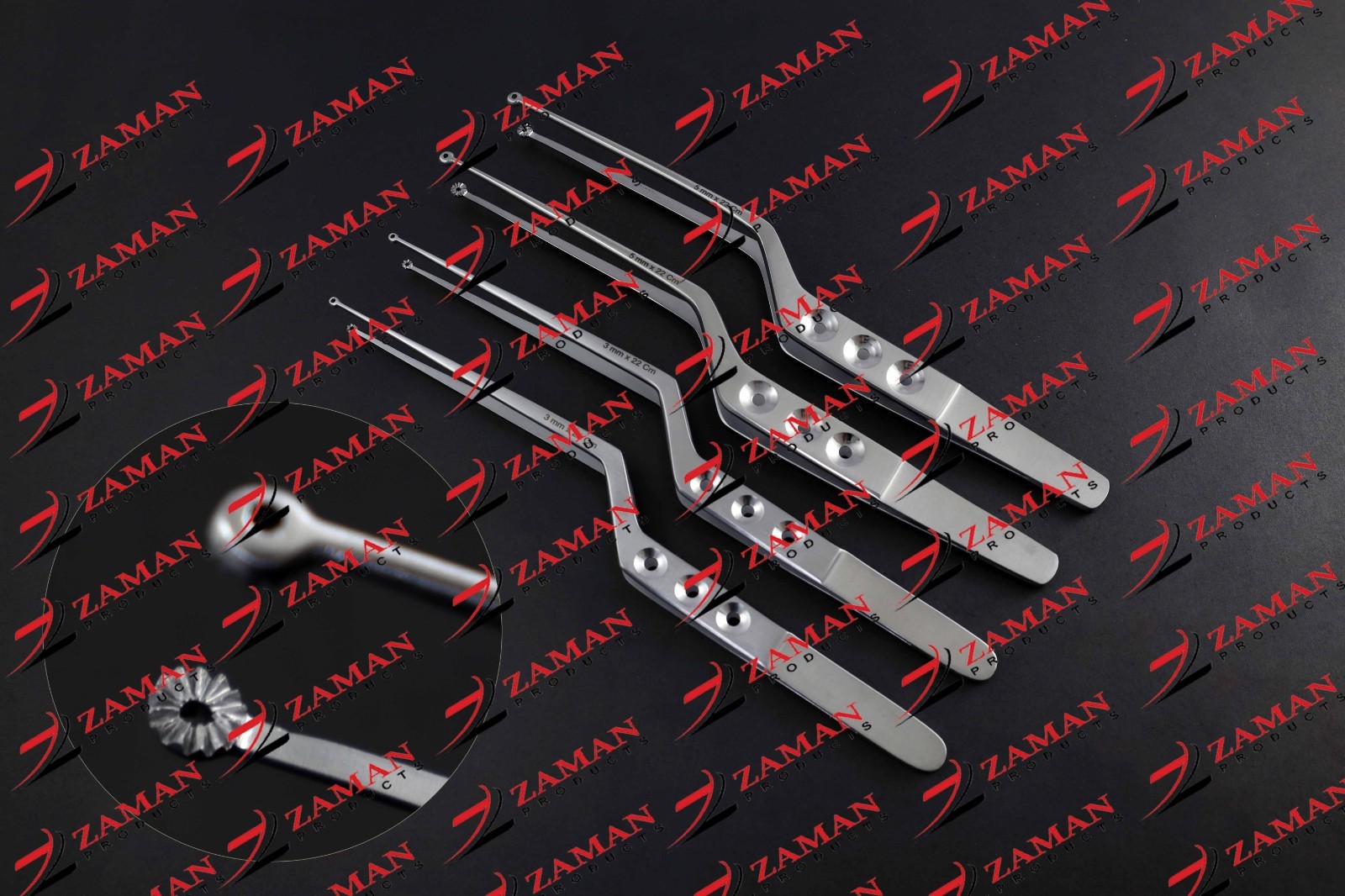 Yasargil Tumor Grasping Bayonet Forceps 3,5 mm 4 PCs Set 22 Cm Neurosurgical ZP