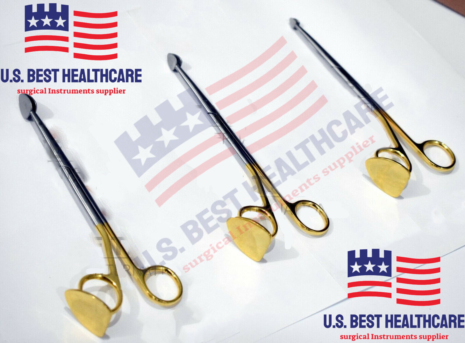 Trepsat Facial Flap dissector scissors set of 3pcs,10mm,15mm,20mm total length