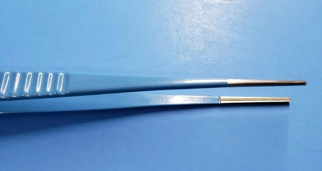 TR-258-E Debakey Tissue Forceps 9.5″ Blue Insulated 2mm Tip (Premium Quality)