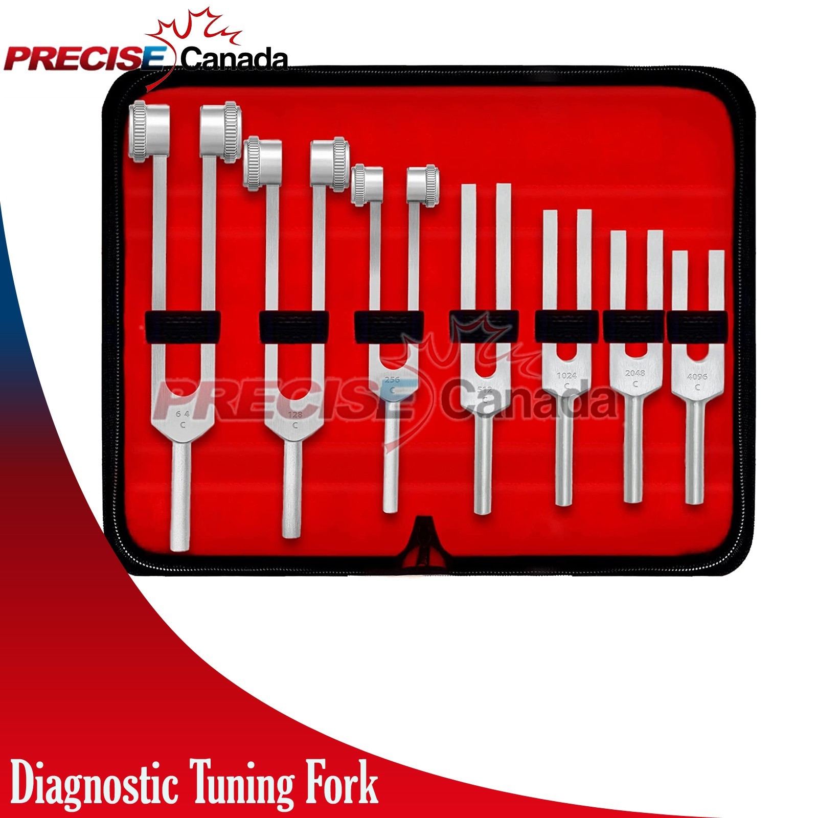 Tuning Fork Set of 7 For Healing Therapy Medical Surgical Diagnostic Instruments