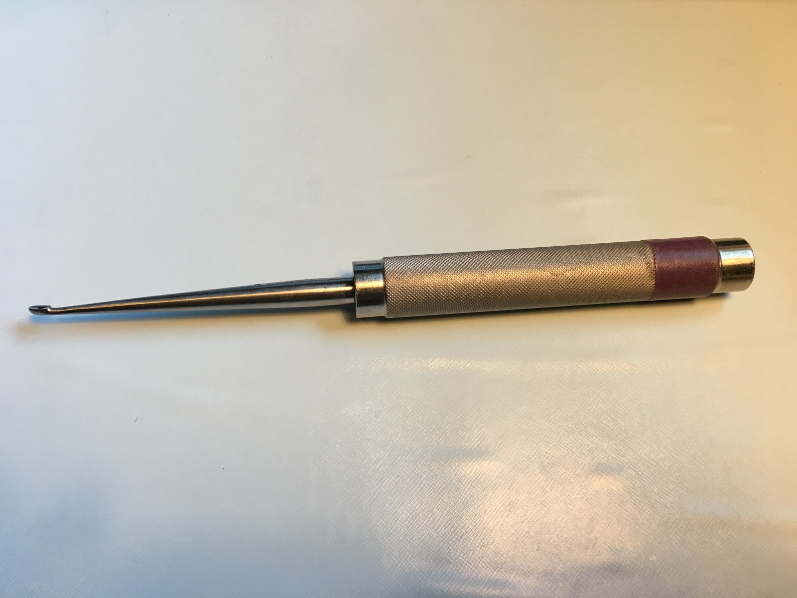Codman 23-2574 Cobb Curette, Straight, Size 2, Cup Size 4.4mm, Knurled Handle