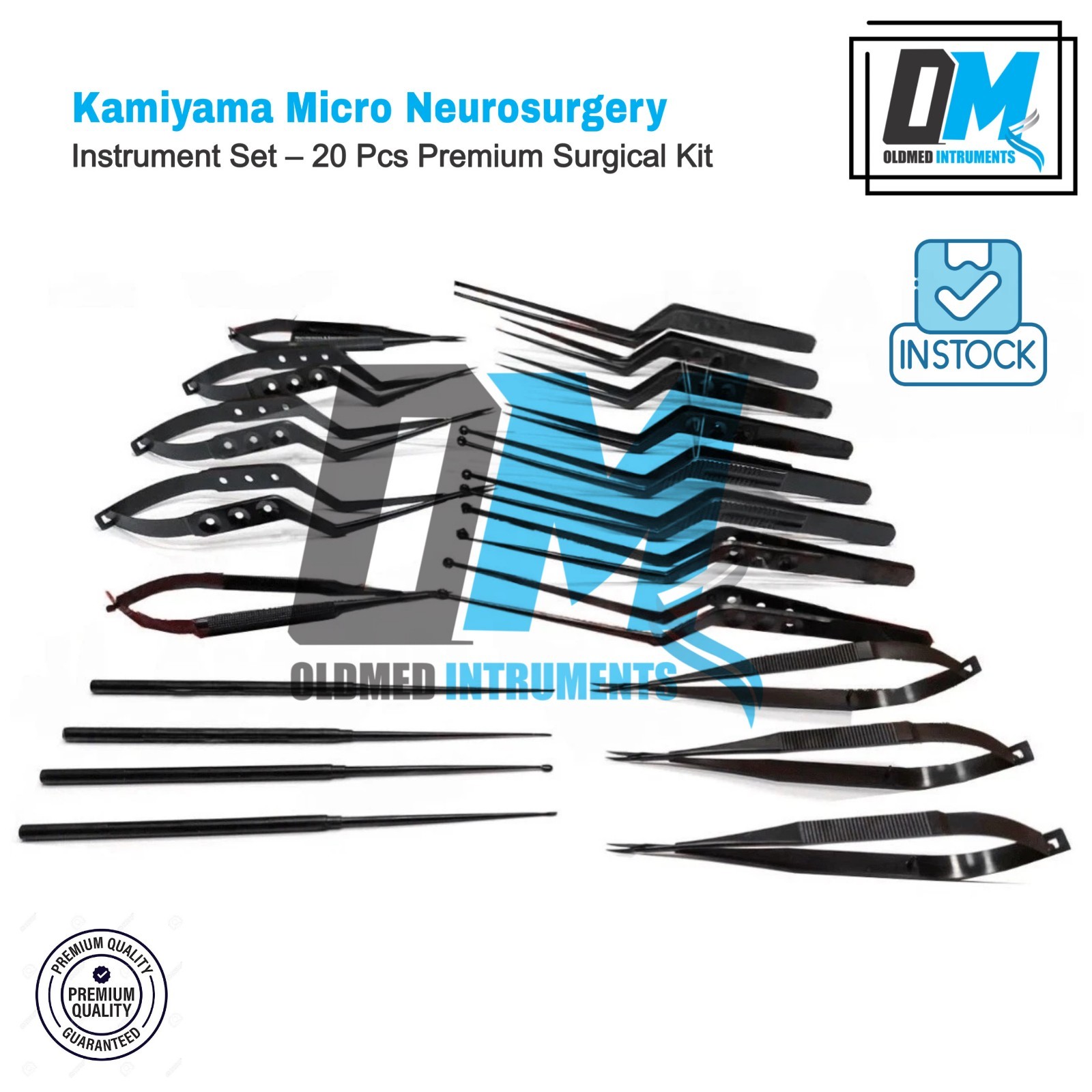 Kamiyama Micro Neuro Surgery Instruments Set 20 Pcs Surgical Instruments