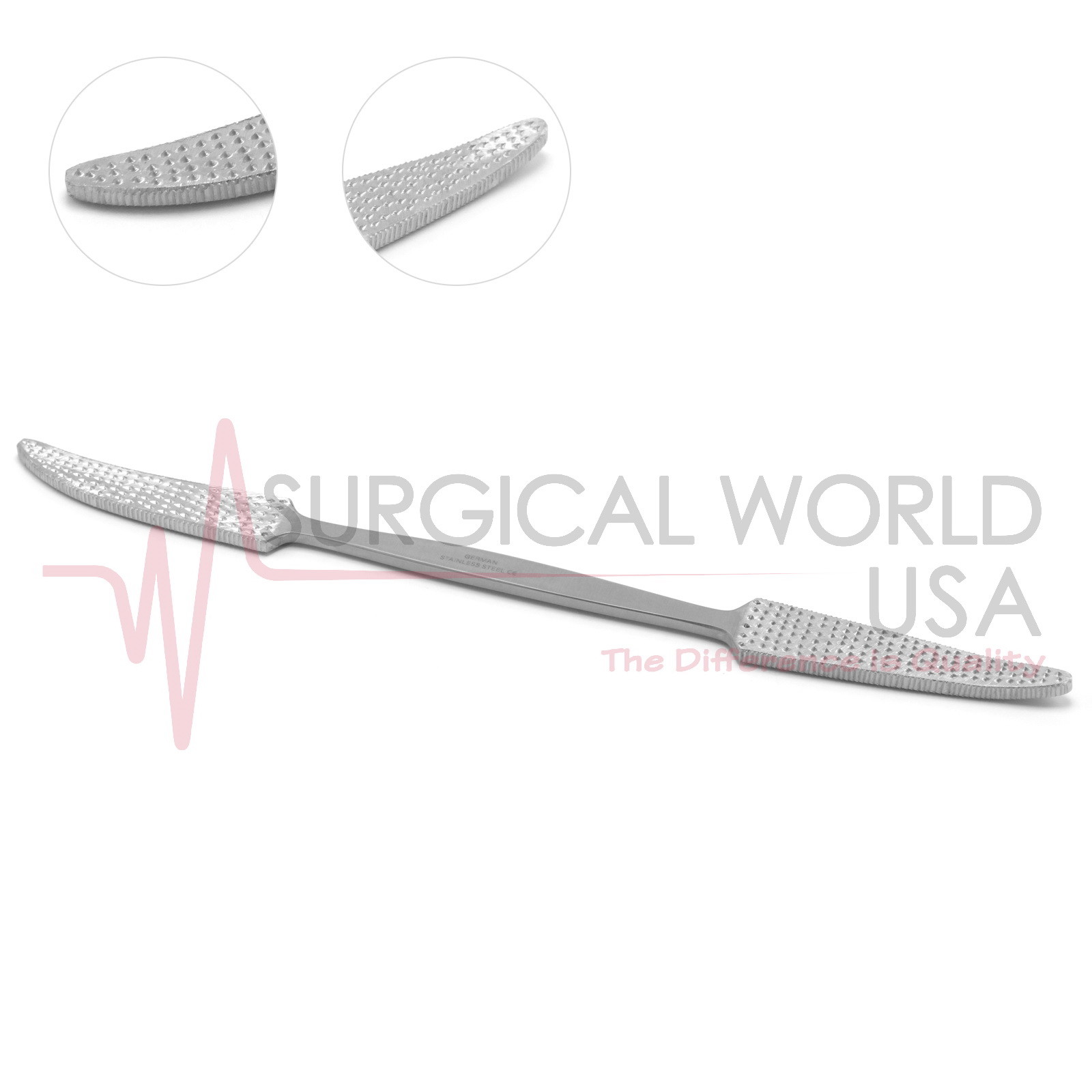 Putti Bone Rasp 10.5” Orthopedic Surgical Instrument Flat Tapered Curved Blade