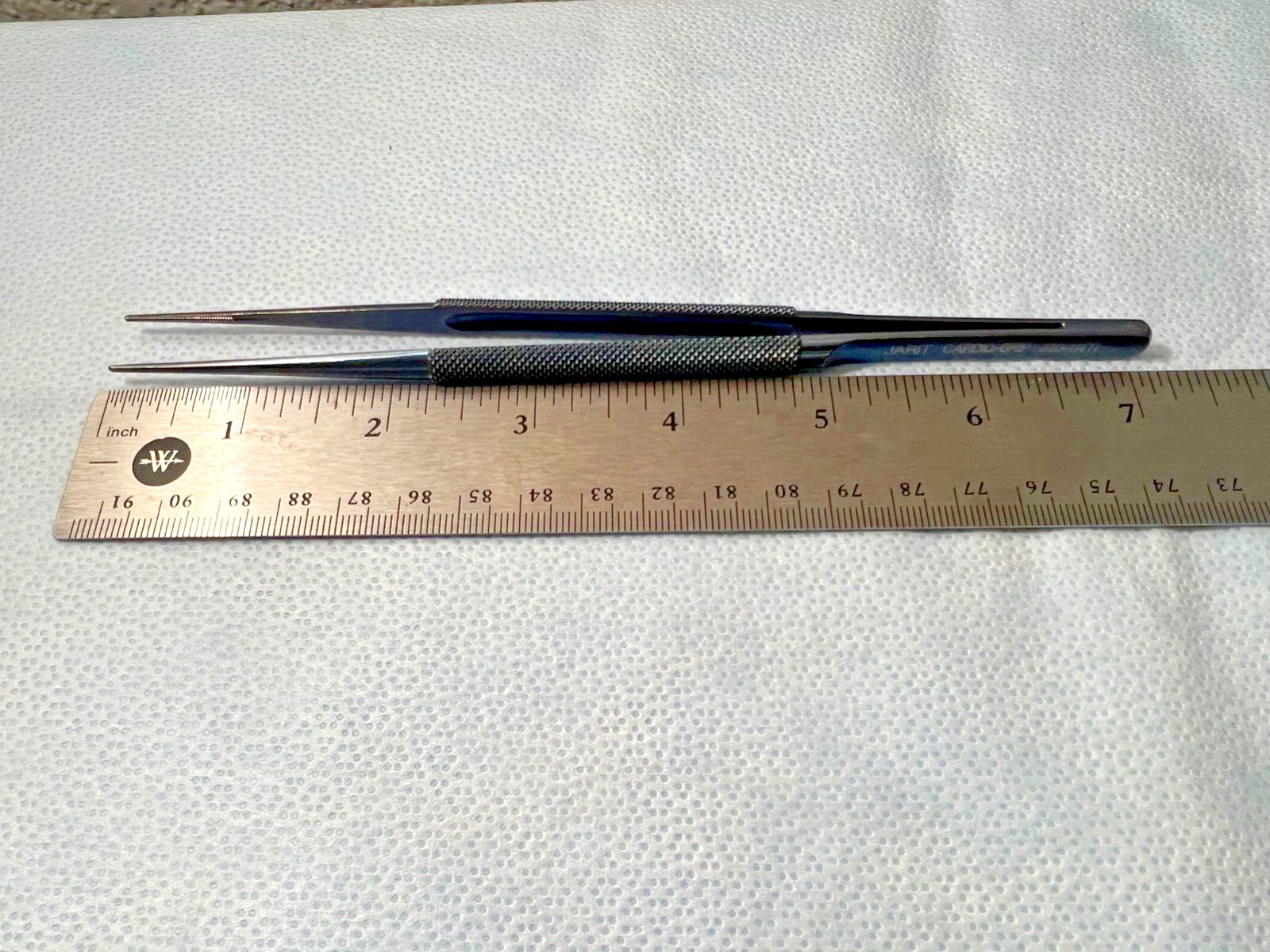 Jarit Cardio-Grip 320-114TI Titanium DeBakey Vascular Tissue Forceps, 1.8mm Tips