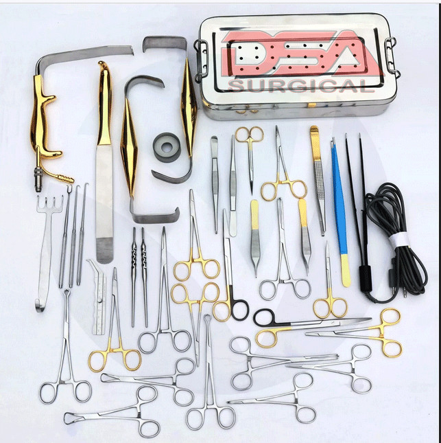 Tebbetts Breast Surgery Instruments Set of 43 PCs, Breast Augmentation Set