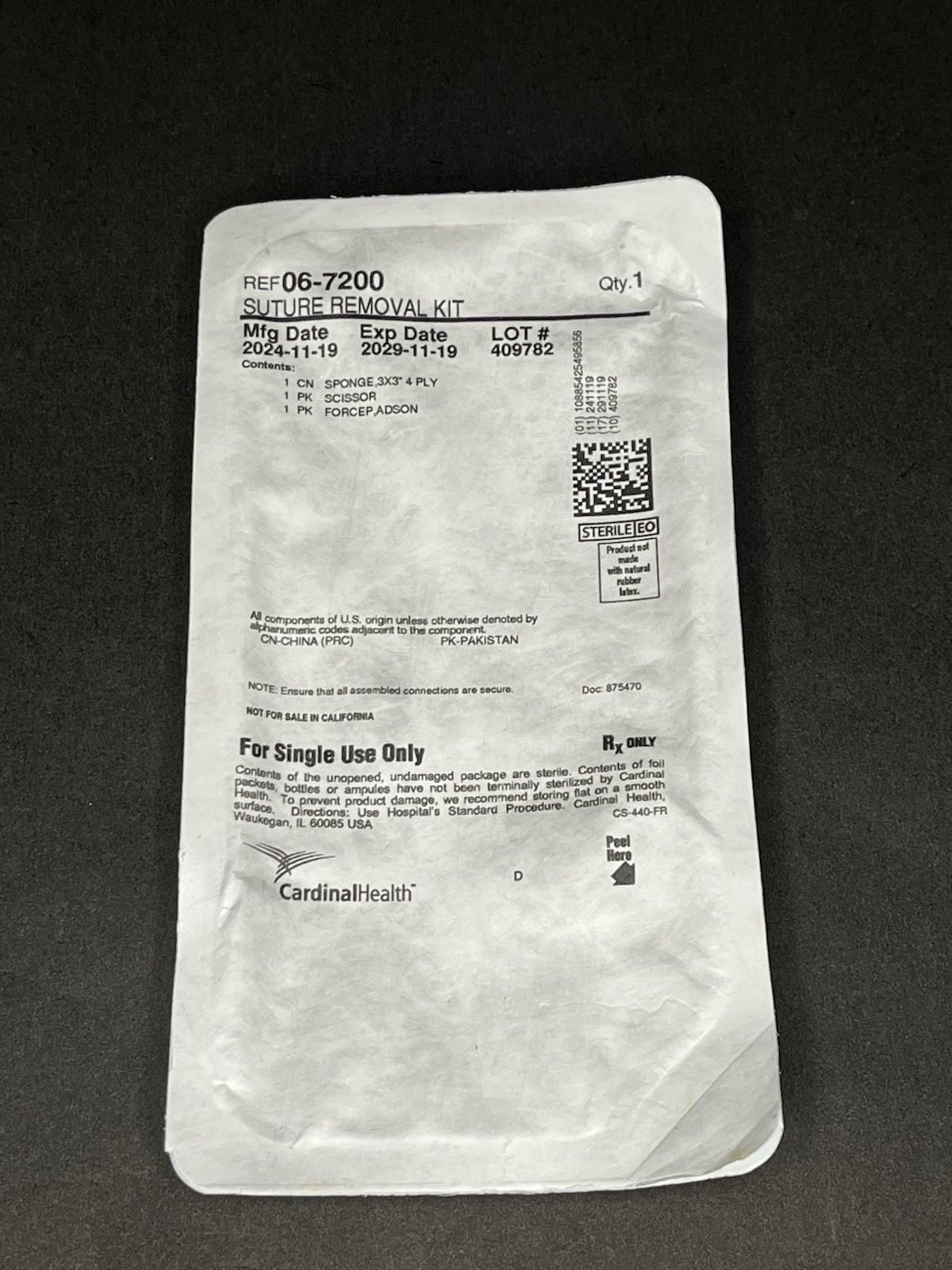 Cardinal Health Suture Removal Kit