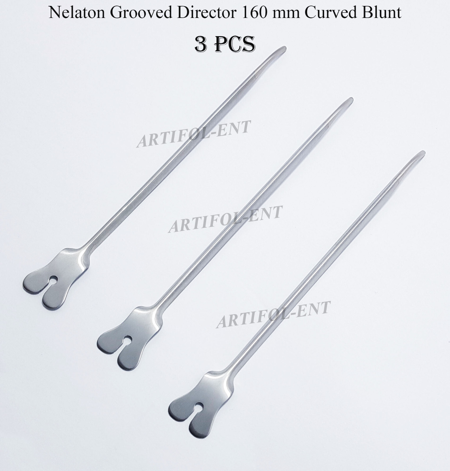 Nelaton Grooved Director 160mm Curved Blunt Surgical Probe SD0140