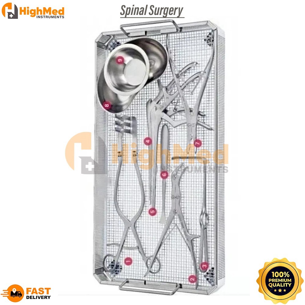 New Set of Spinal Surgery Orthopedic instrument 9PC High Best Quality