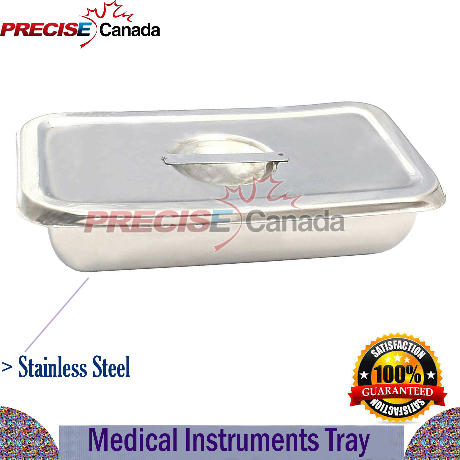 Medical Instrument Tray w/Lid 8″x4″x 2″ Surgical Dental Instrument DN-2227