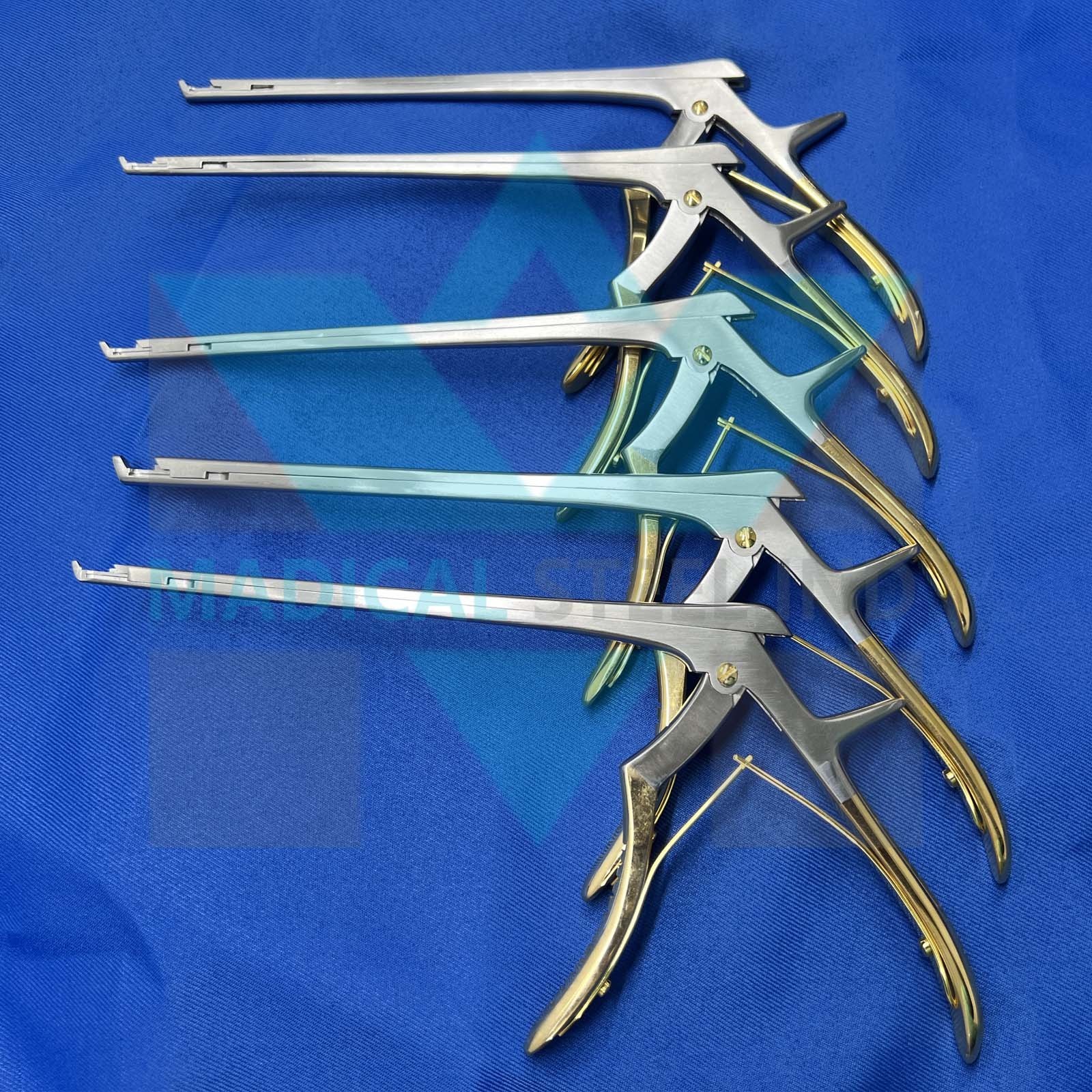 Kerrison Rongeurs sliding ejector Gold 8″ (1,2,3,4,5mm) Spine, Orthopedic Instru