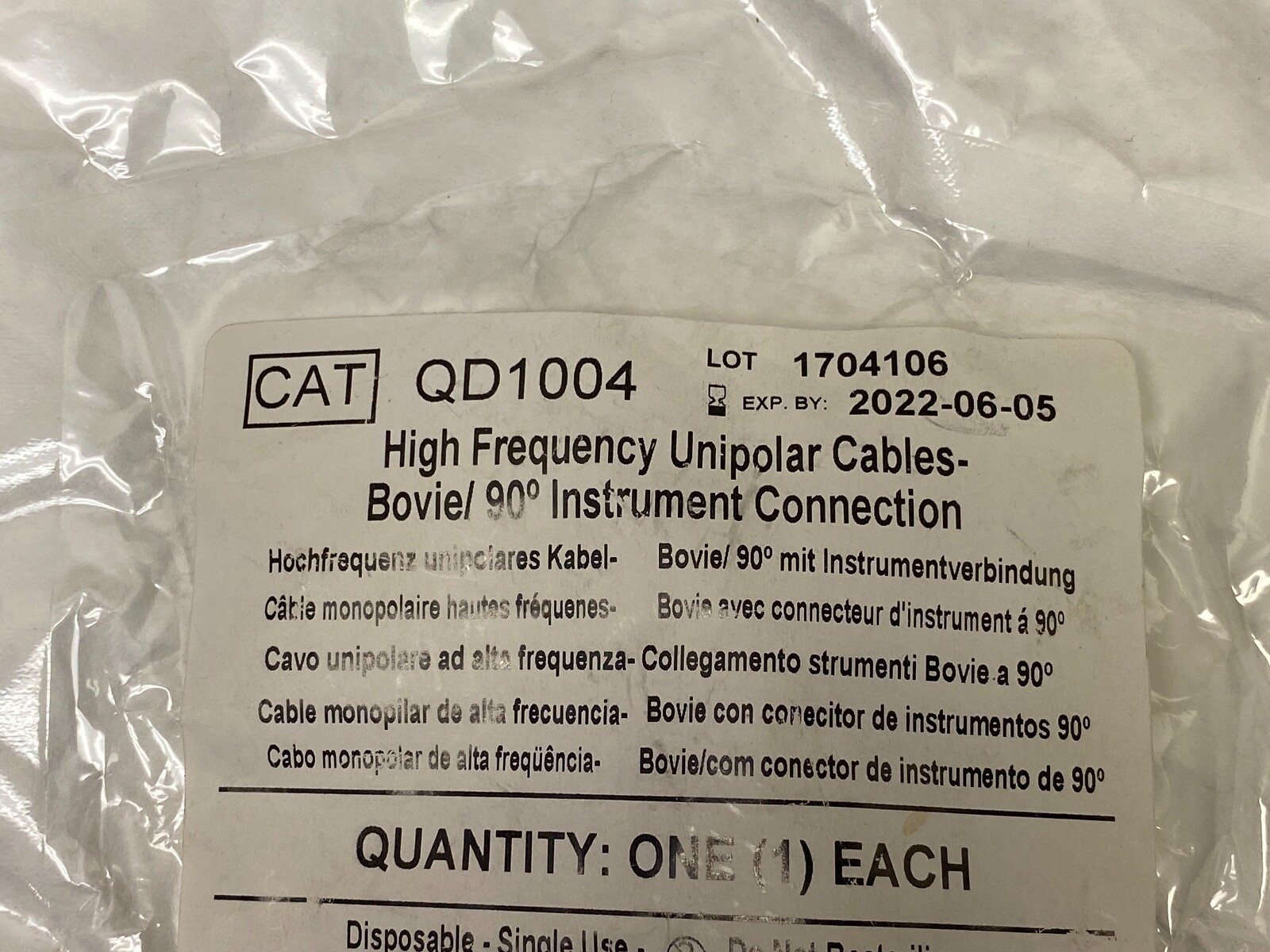 Quantum Interconnect QD1004 High Frequency Unipolar Cables-bovie