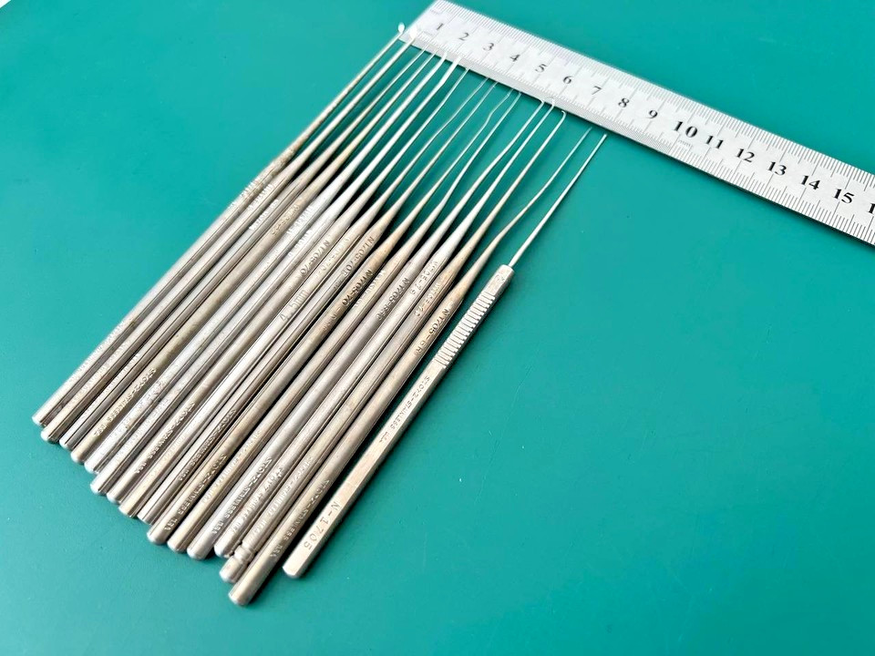 Storz ENT Instruments Set of 16 Picks Dissectors Knives Caliper Hook Elevator
