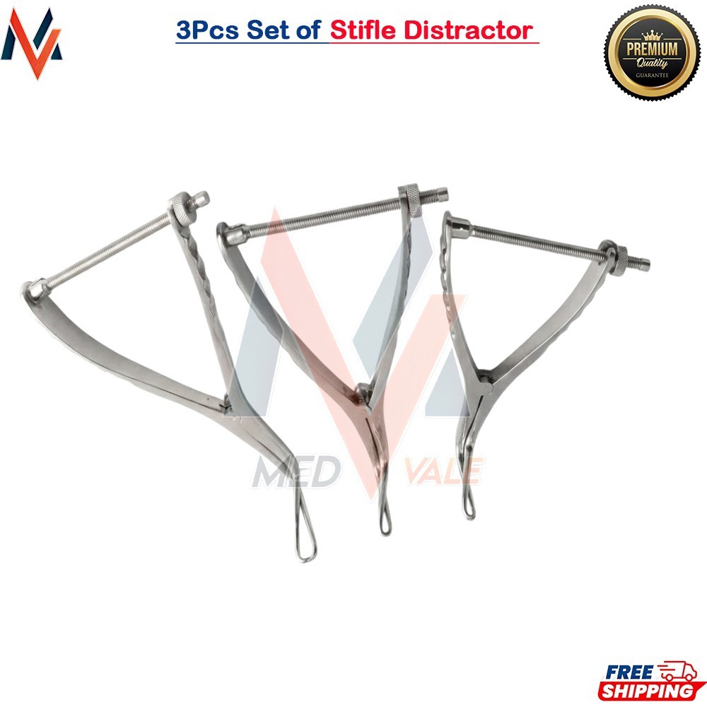 3Pcs Set of Stifle Distractor with Spinlock 15cm,19cm,21cm orthopedic Instrument