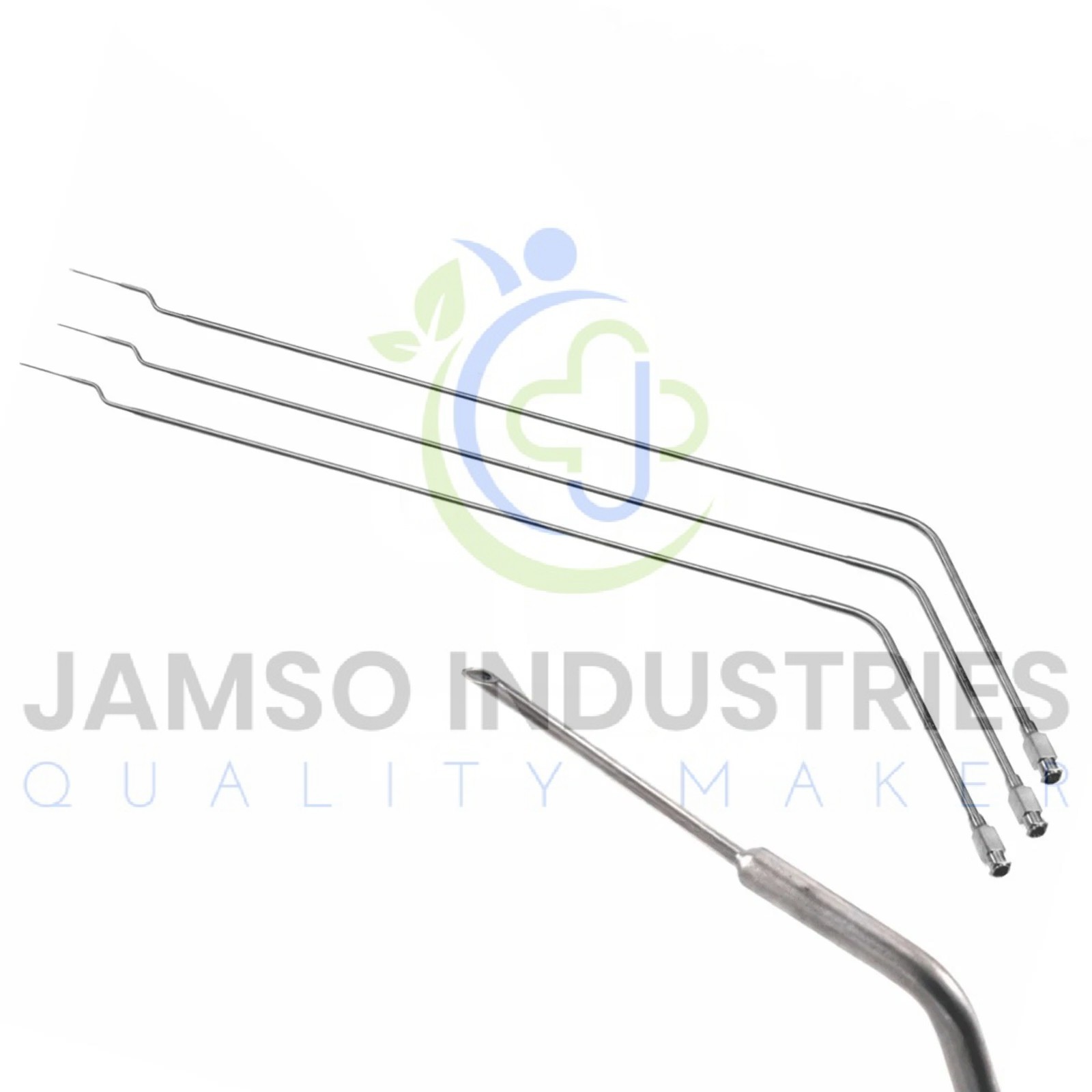 3pcs Kleinsasser Laryngeal Injection Needle 13″ Bayonet End 260mm Luer Lock ENT