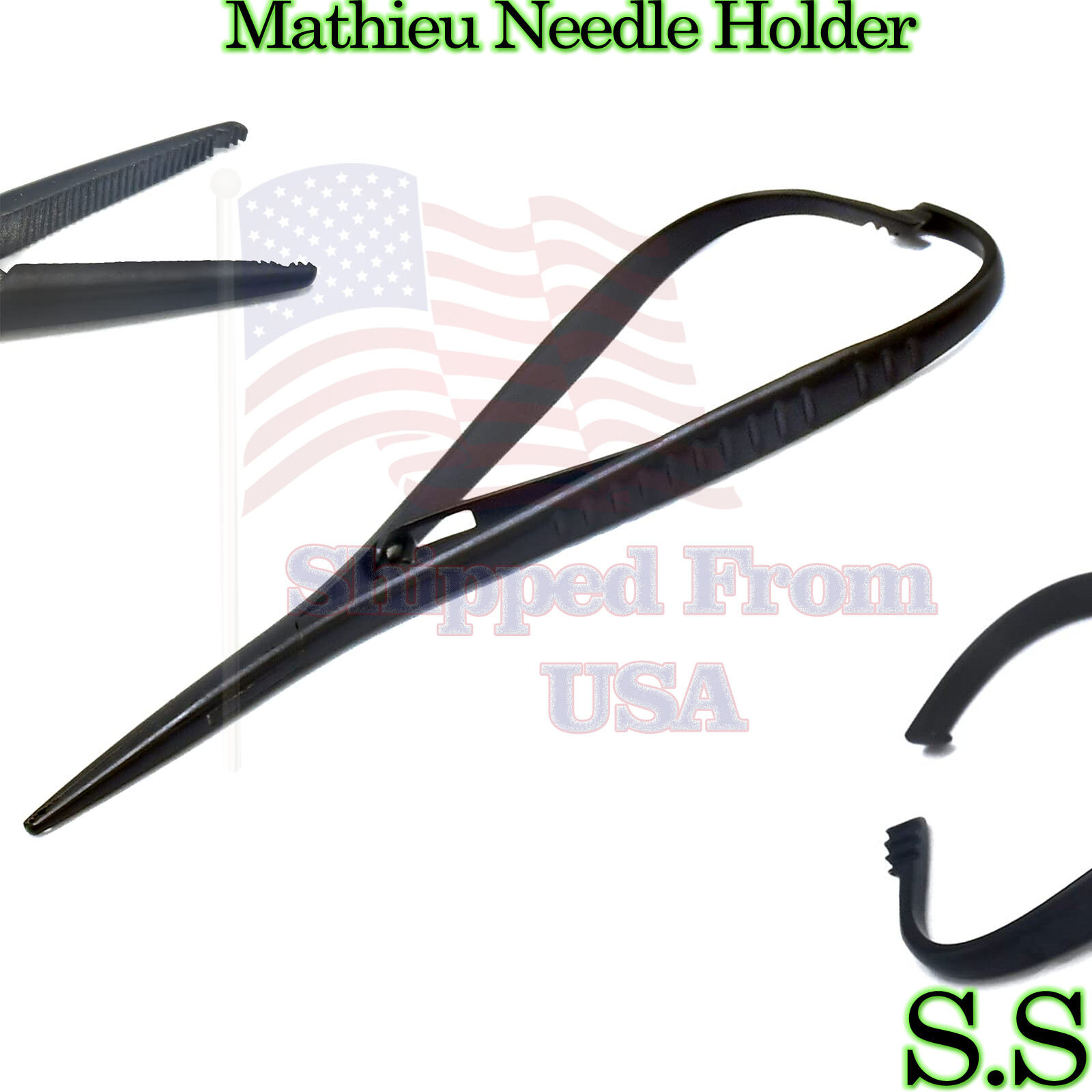 Mathieu Needle Holder Hole Notch Tip 5.5″ Dental Orthodontics Instruments Black