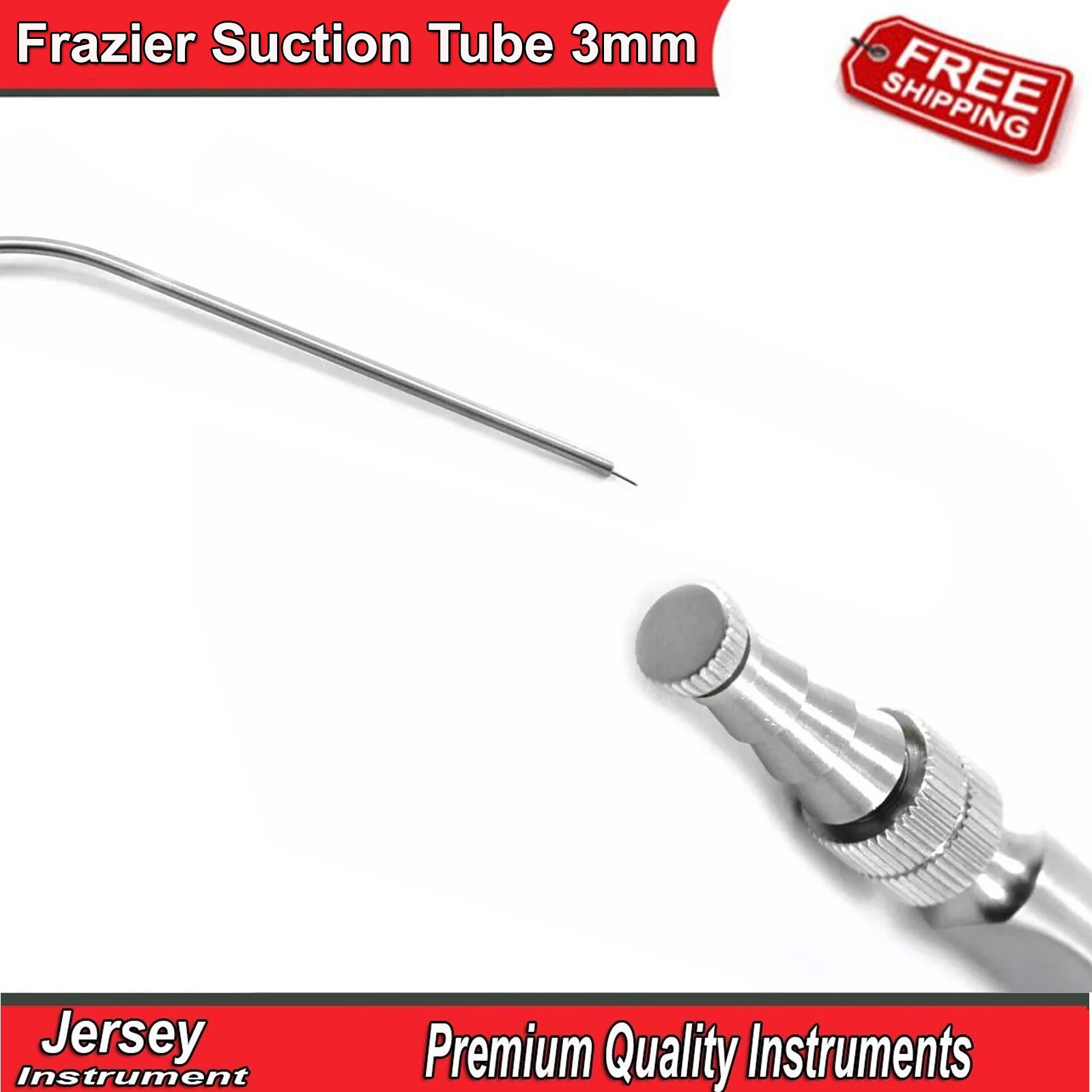 Dental Frazier Suction Tube 3mm Surgical ENT Cleaning Aspirator Diagnostic Tools