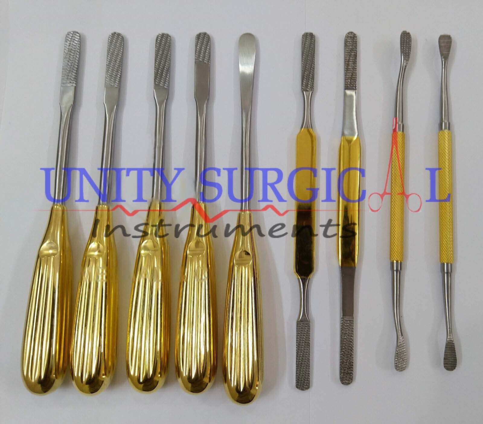 OR G Nasal Rasp Rhinoplasty Nasal Nose Job Rasps Care Instruments Set of 9 Pcs