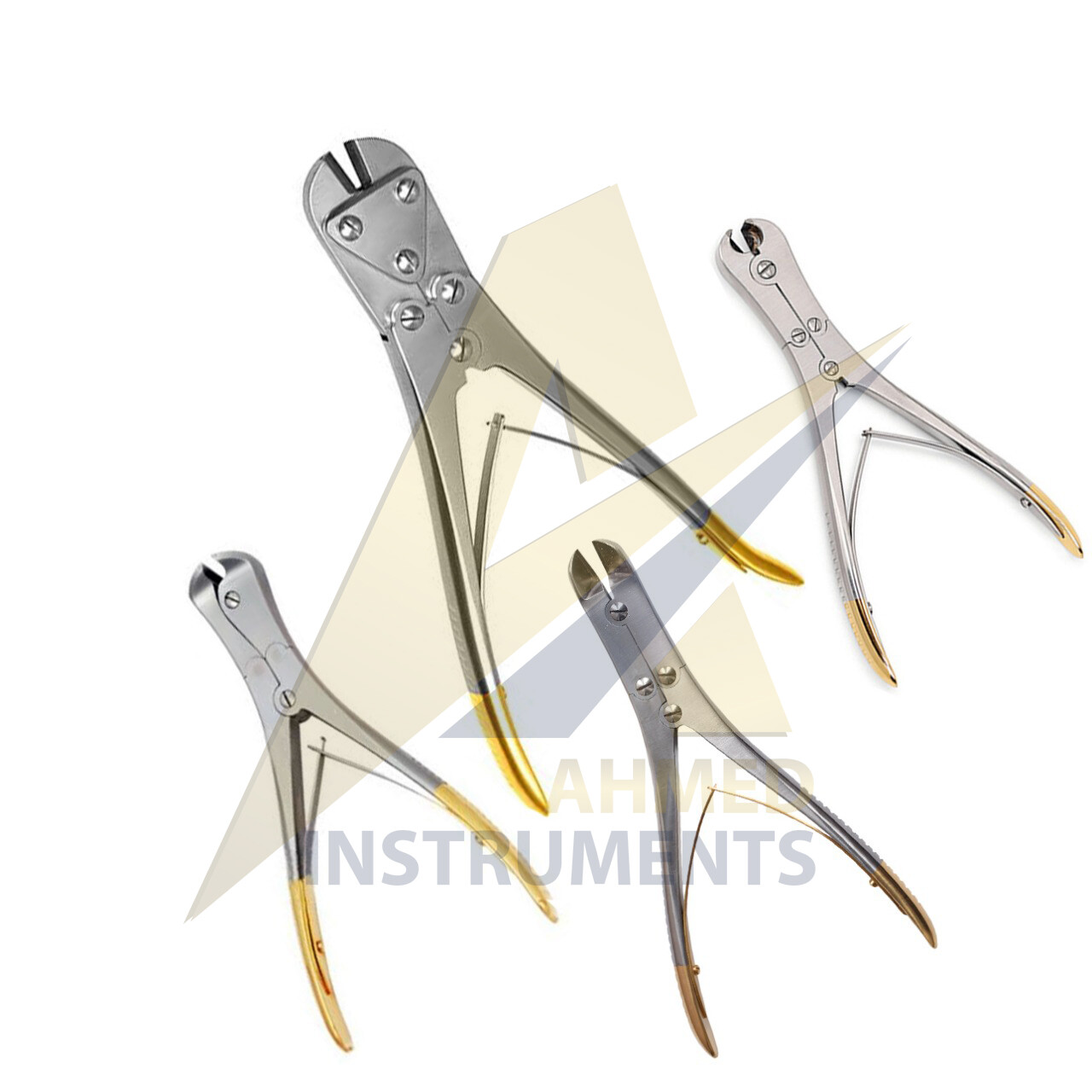 T/C CNS Pin Wire & Kirschner Wire Cutter Mix Set of 4 PCs Orthopedic Instruments