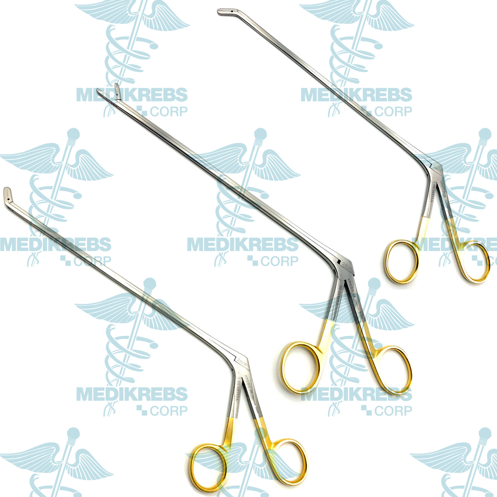 Laminectomy Intervertebral Disc Rongeur Set Down, Straight, Up 4 mm x 22 cm 3pcs