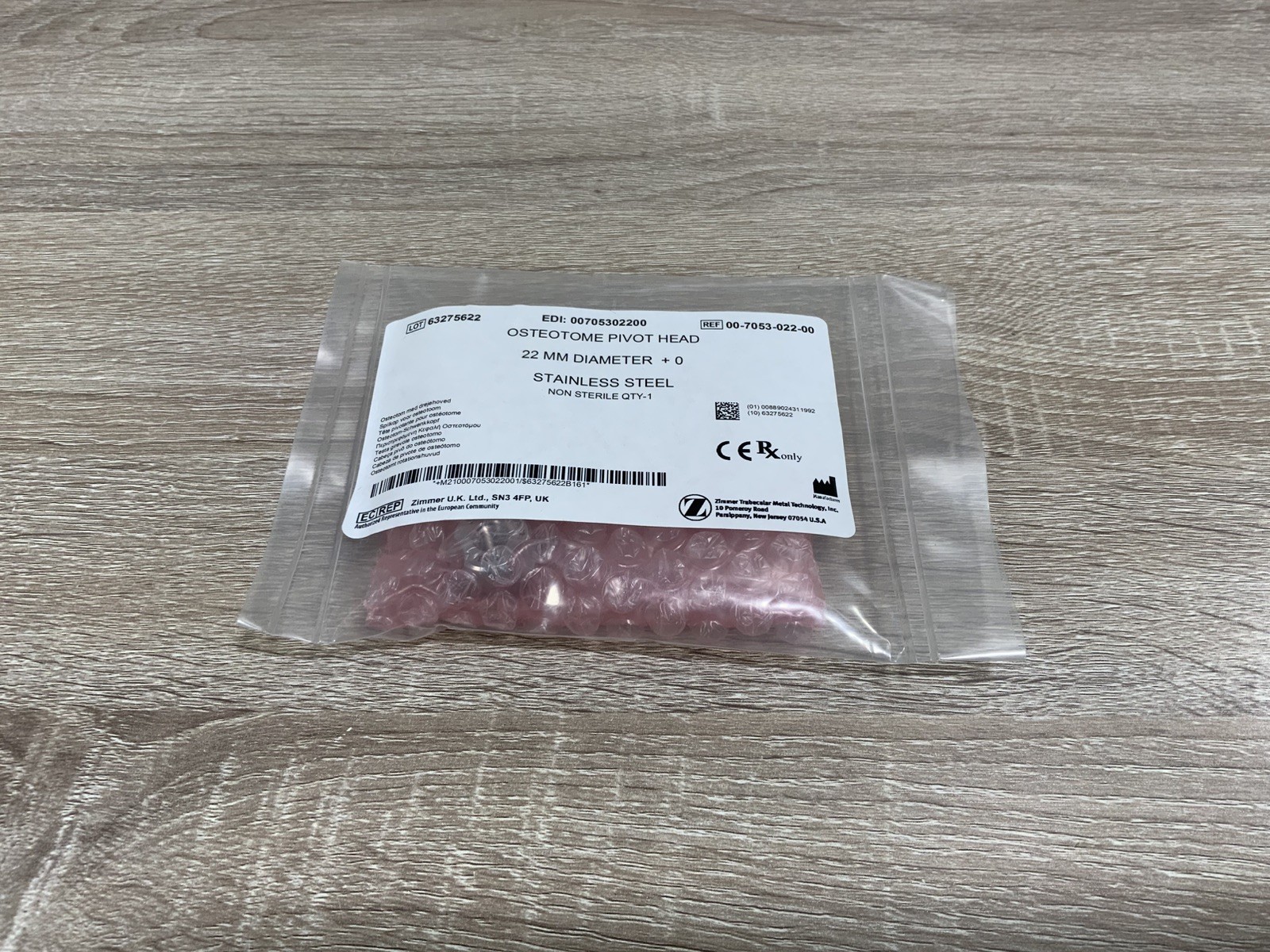 Zimmer 00-7053-022-00 Osteotome Pivot Head 22mm Diameter