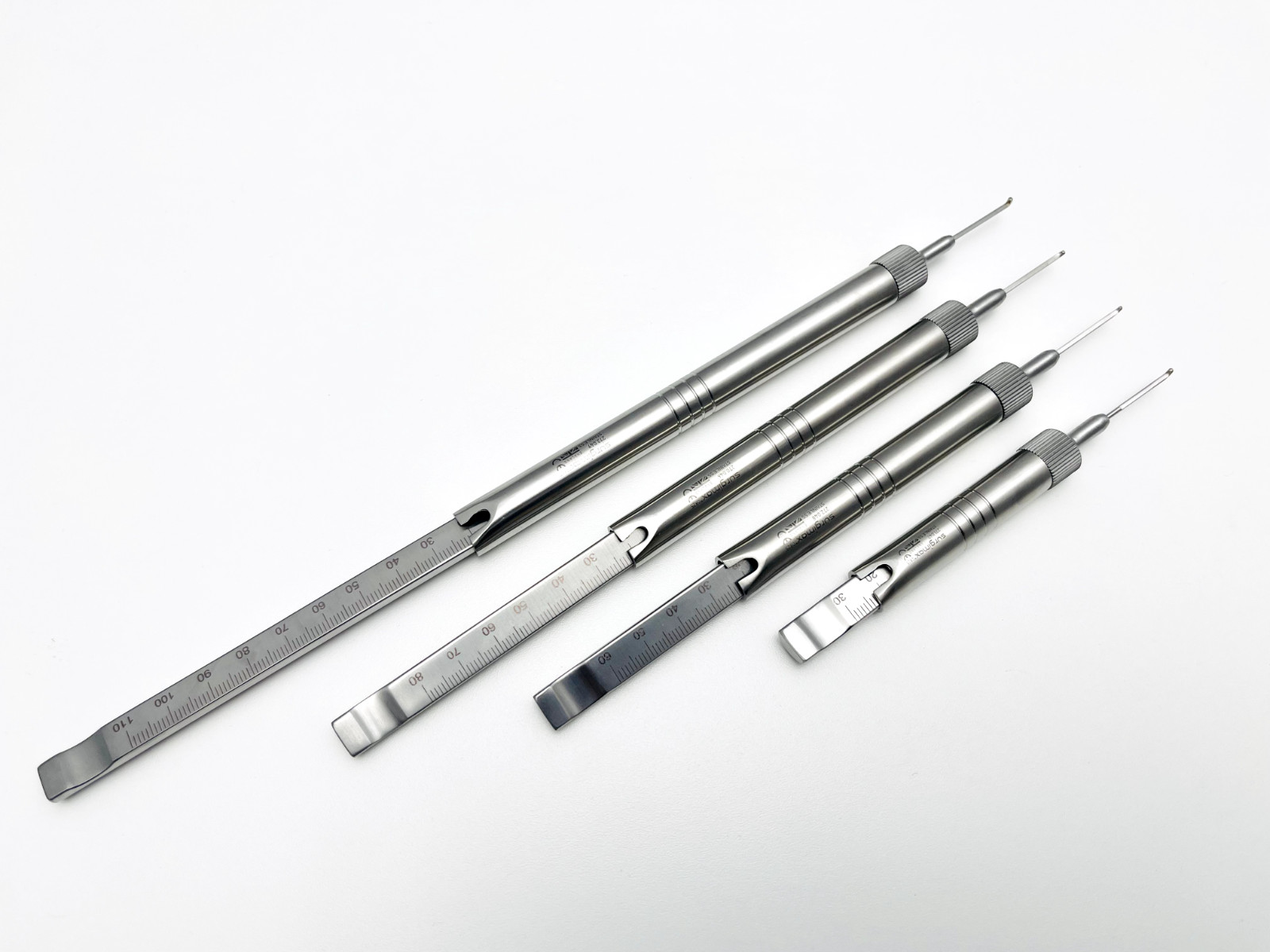 DEPTH GAUGE INSTRUMENTS FOR FRACTURE MANAGEMENT ORTHOPAEDIC SURGERY SS 4 SIZES