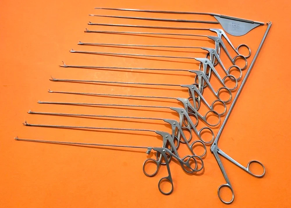 Karl Storz / Pilling Surgical Laryngeal Instrument Set 14 Pcs with Sterilization
