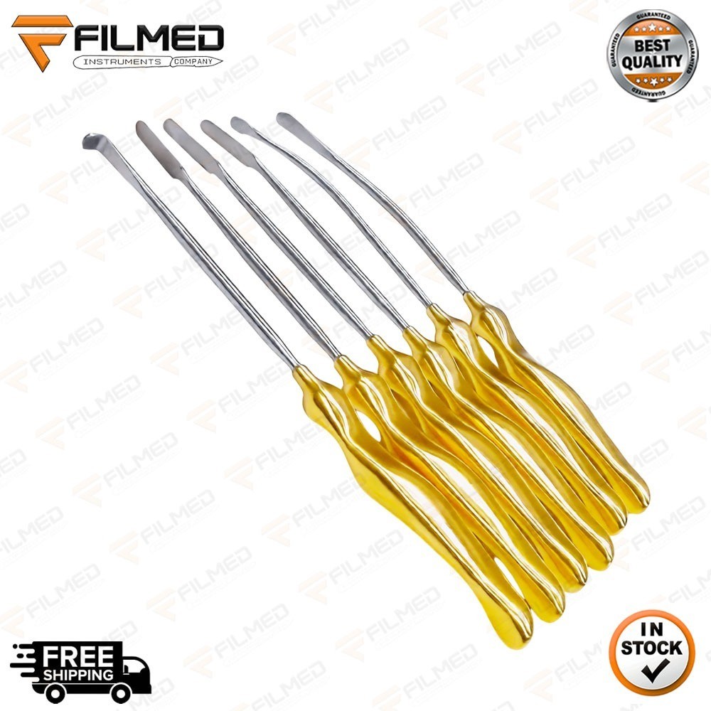 Face Lift Brow lift Dissectors & Elevator 6 PCs Set Plastic surgery instrument